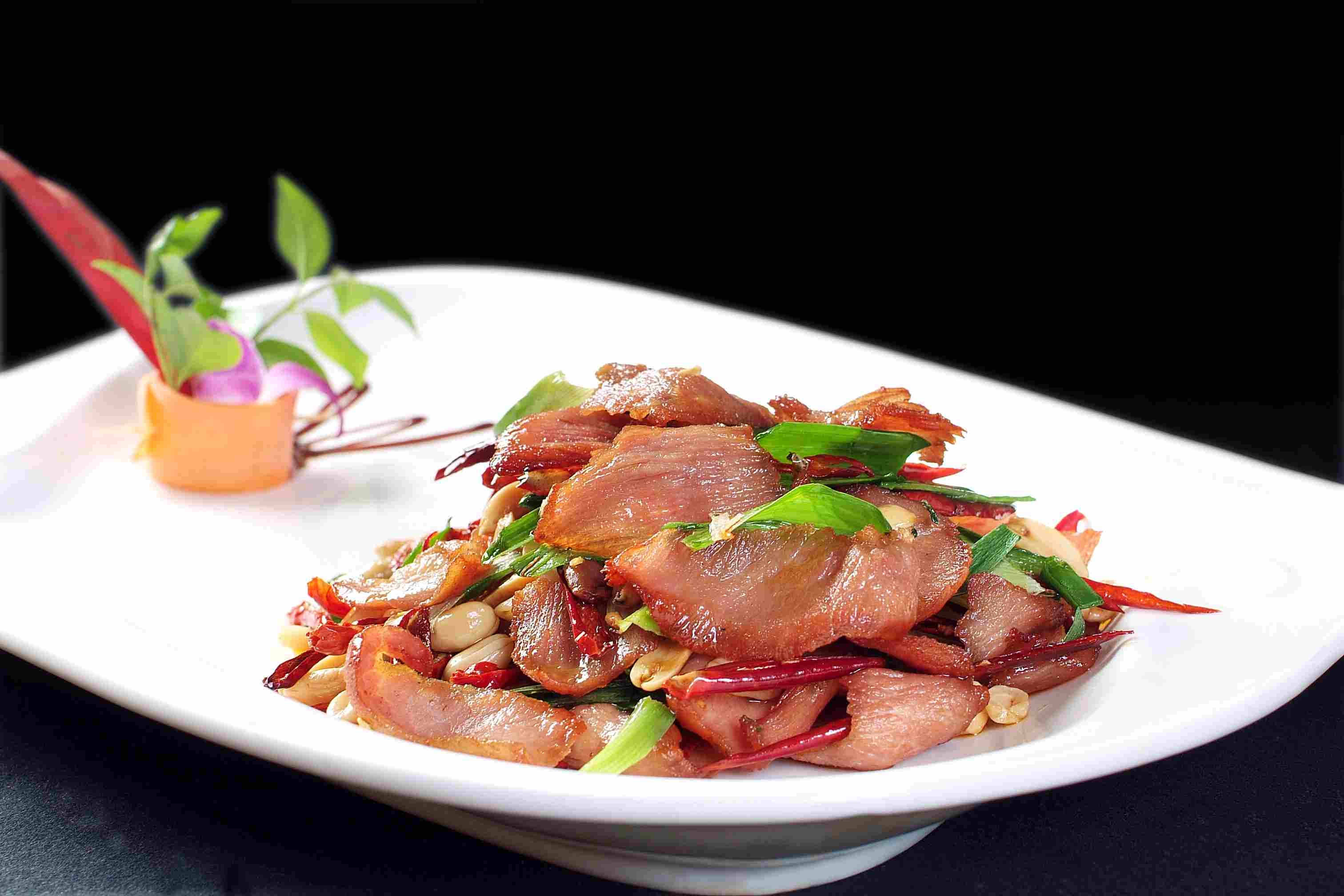 高清图片餐饮美食川菜韭香碳烤肉高清图片