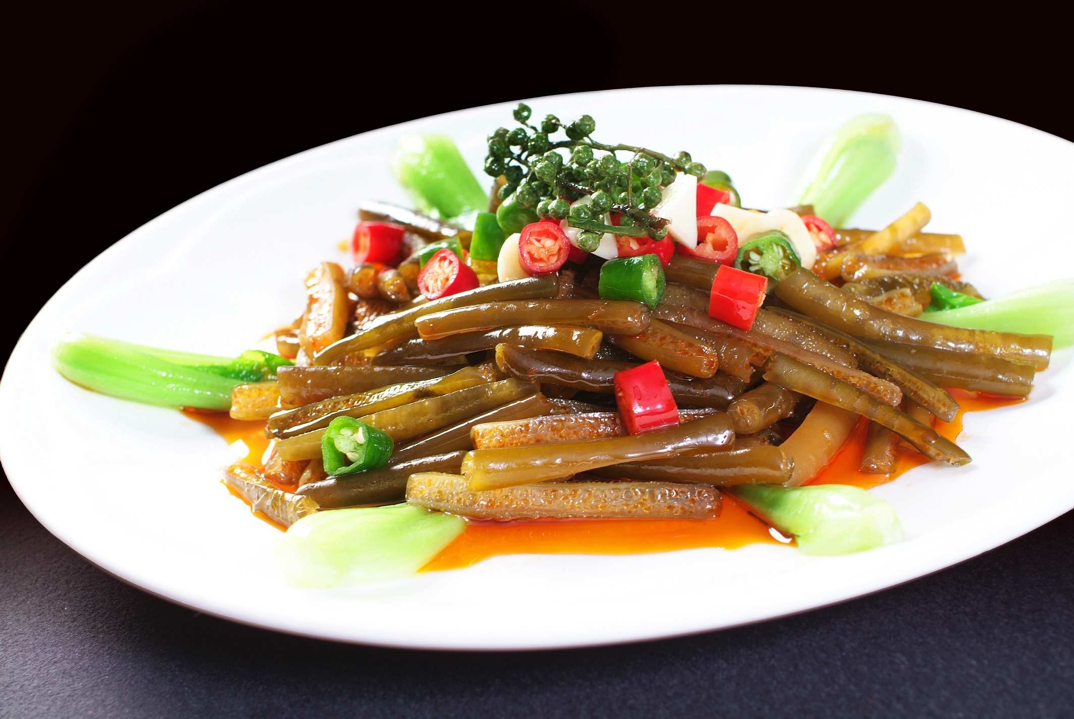 餐饮美食香爆海笋宣传图片灯箱