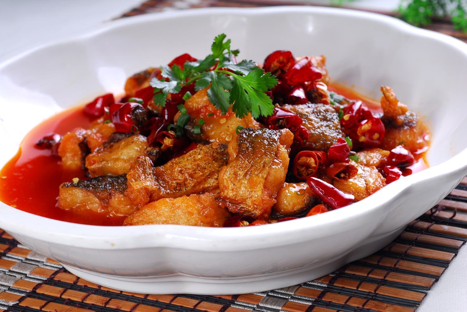 高清图片餐饮美食川菜热庄府一品鱼高清图片