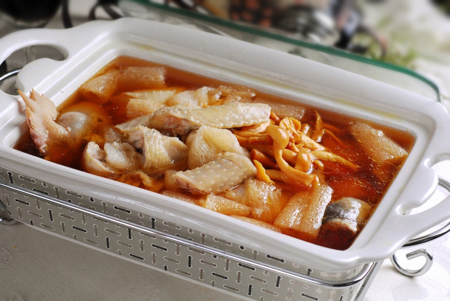 餐饮美食热-什菌土鸡汤宣传图片灯箱