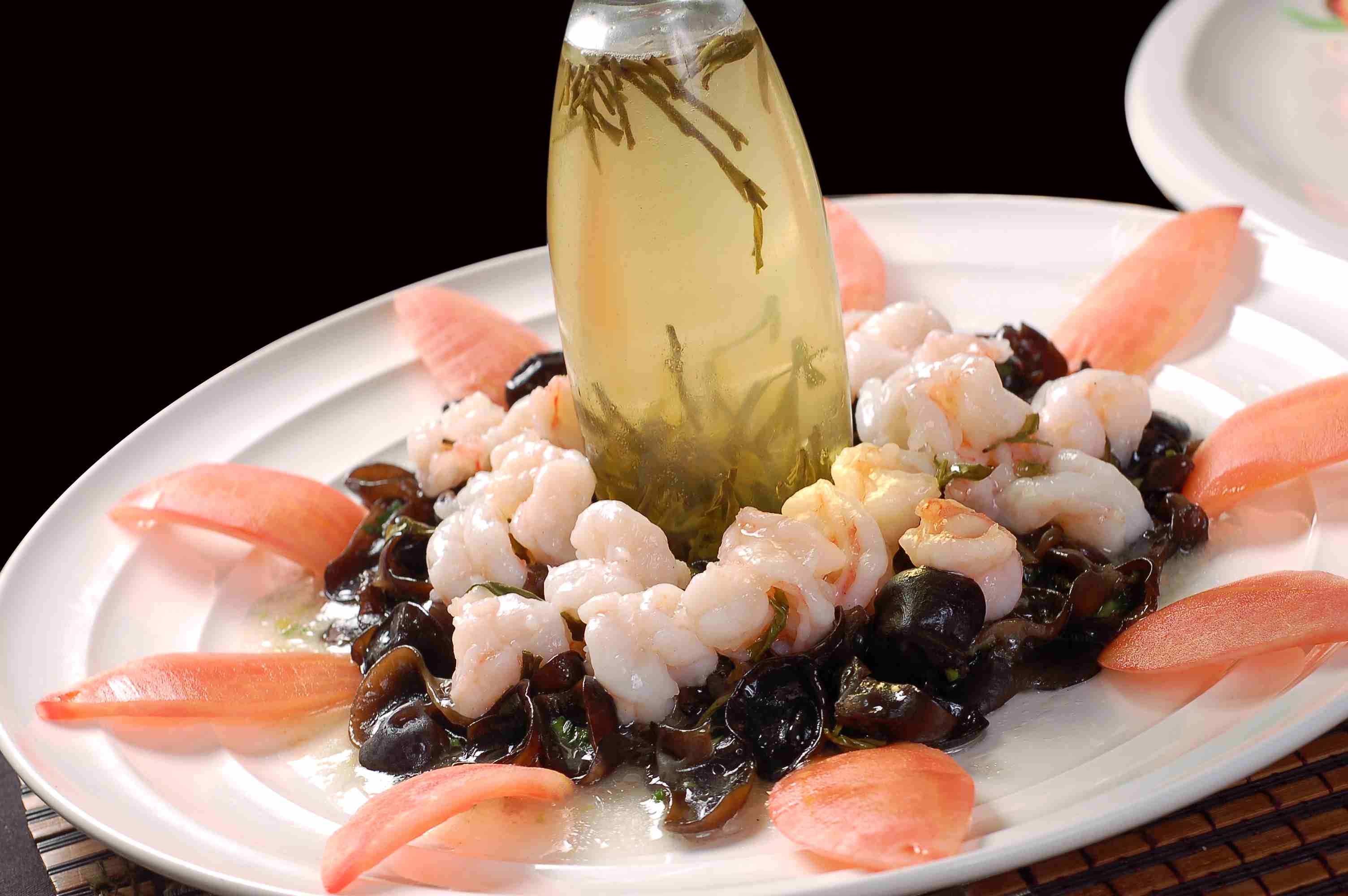 餐饮美食龙井香球宣传图片灯箱