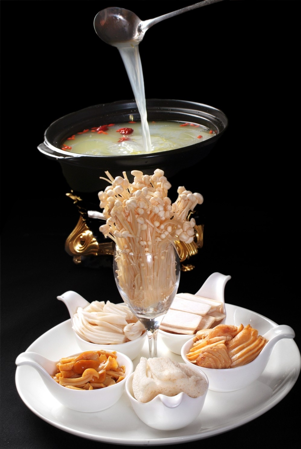 餐饮美食川菜鼎汤山药菌高清图片90