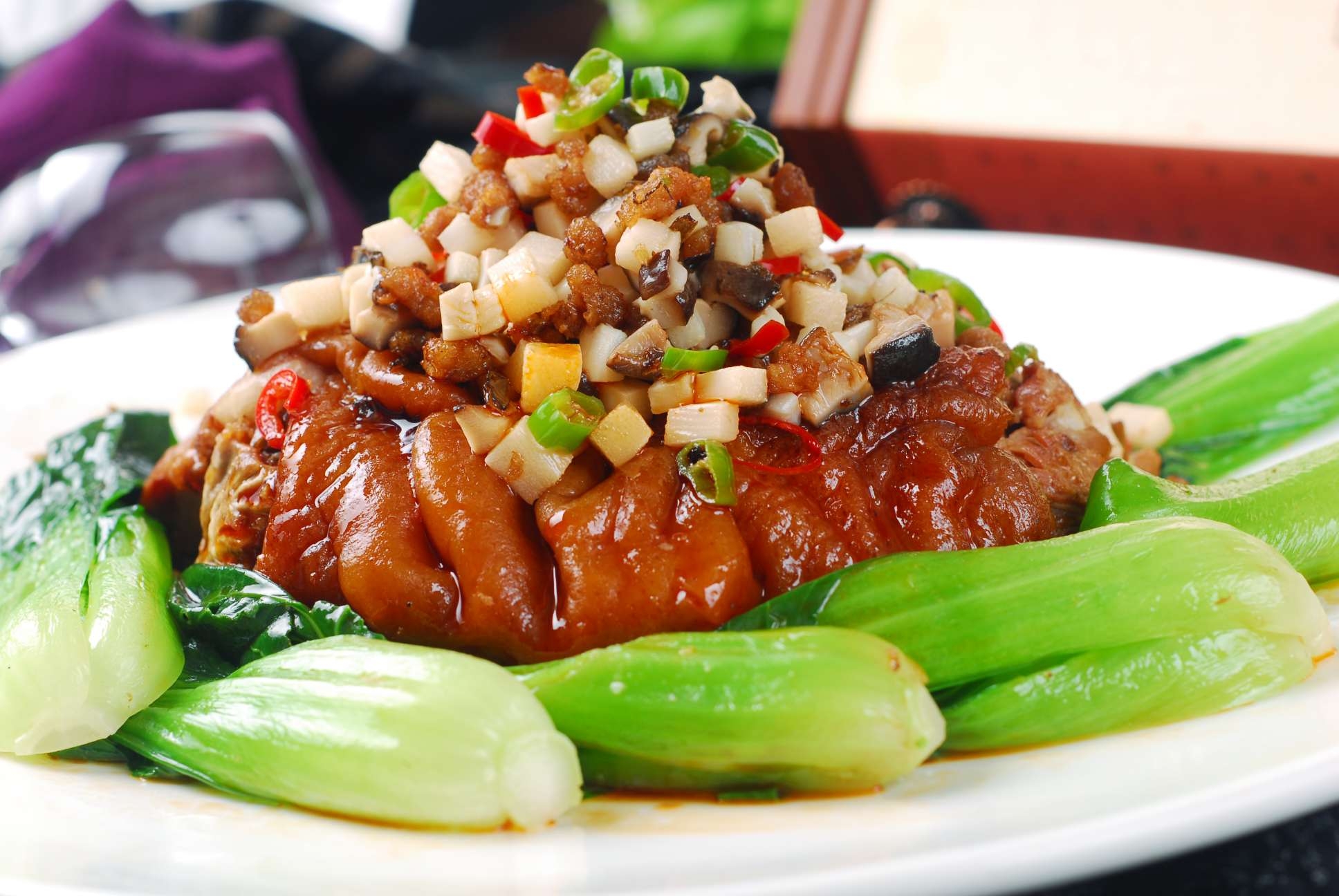 高清图片餐饮美食川菜金筷子私家肘高清图片