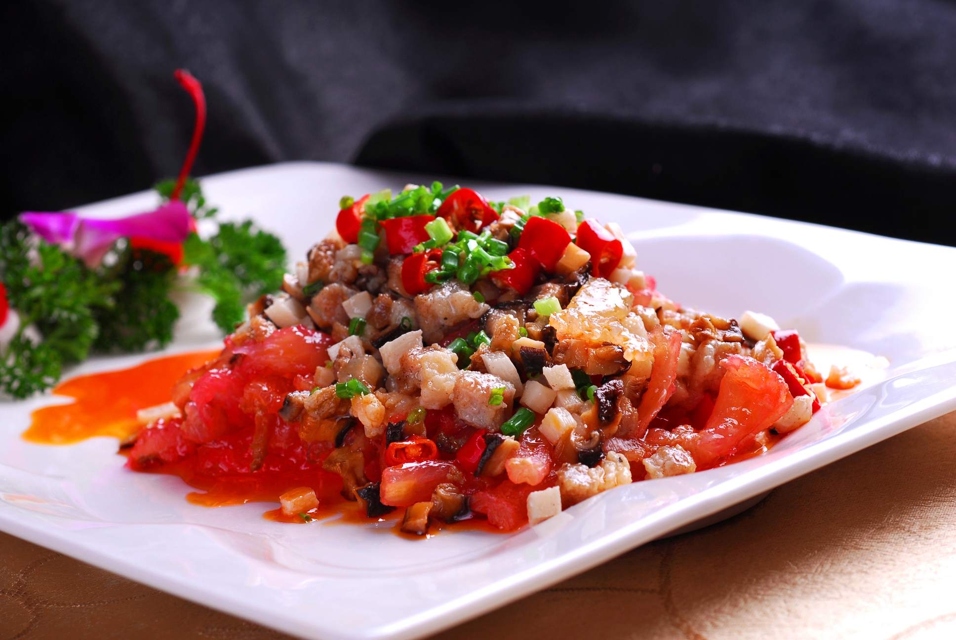 餐饮美食川菜时尚川菜九味鹿筋高清图片774