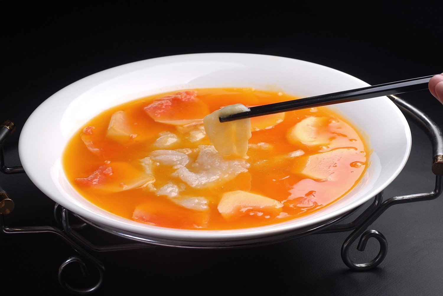 餐饮美食木瓜烩鱼肚高清图片