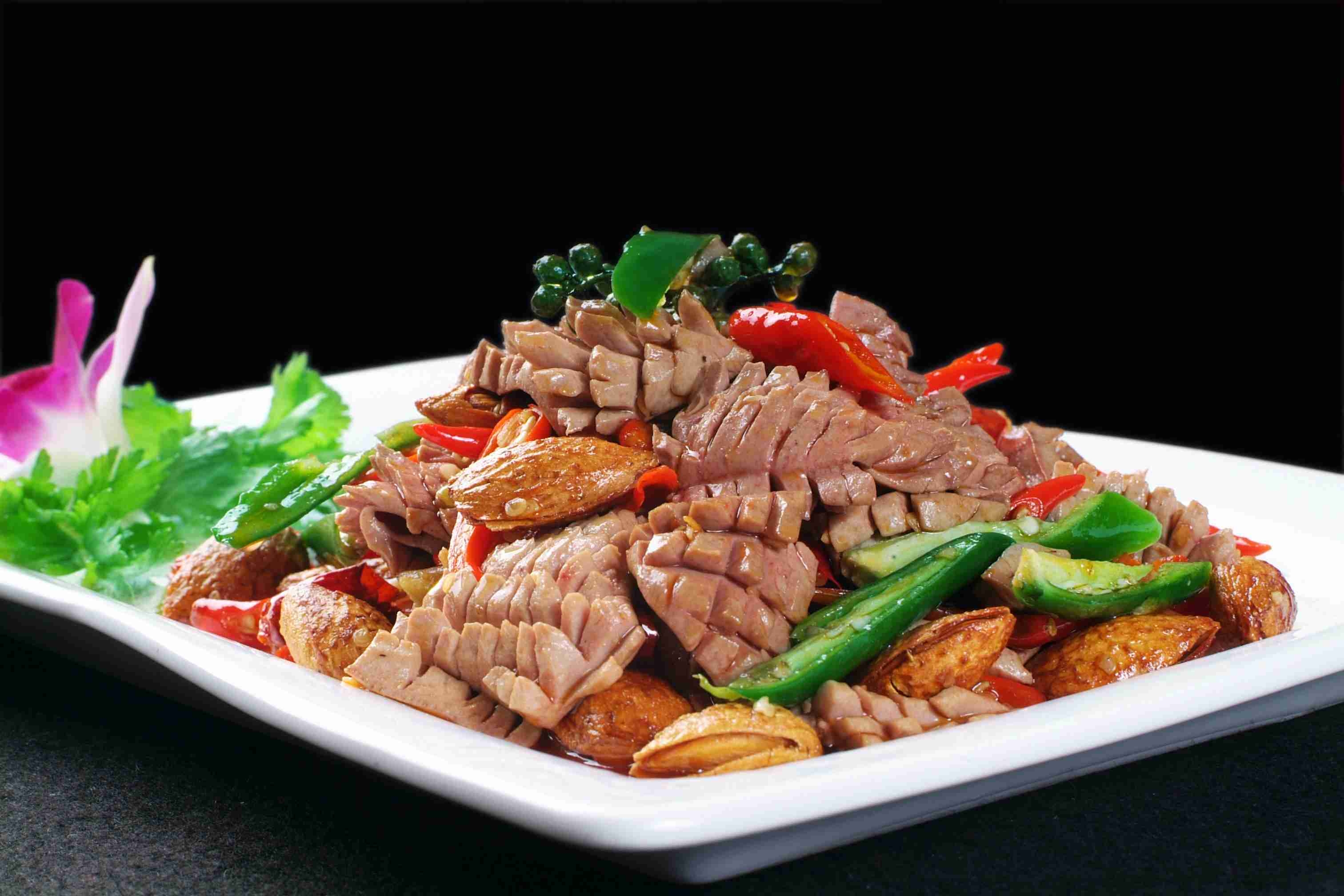 餐饮美食巴达姆爆羊腰高清图片