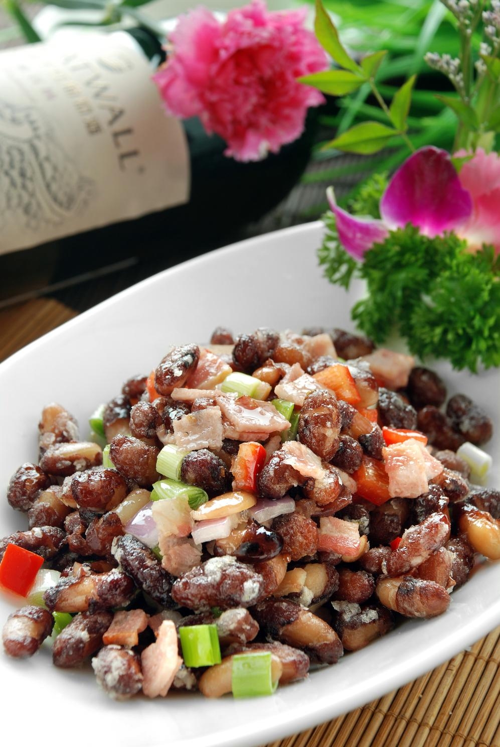 餐饮美食培根焗军豆宣传图片灯箱