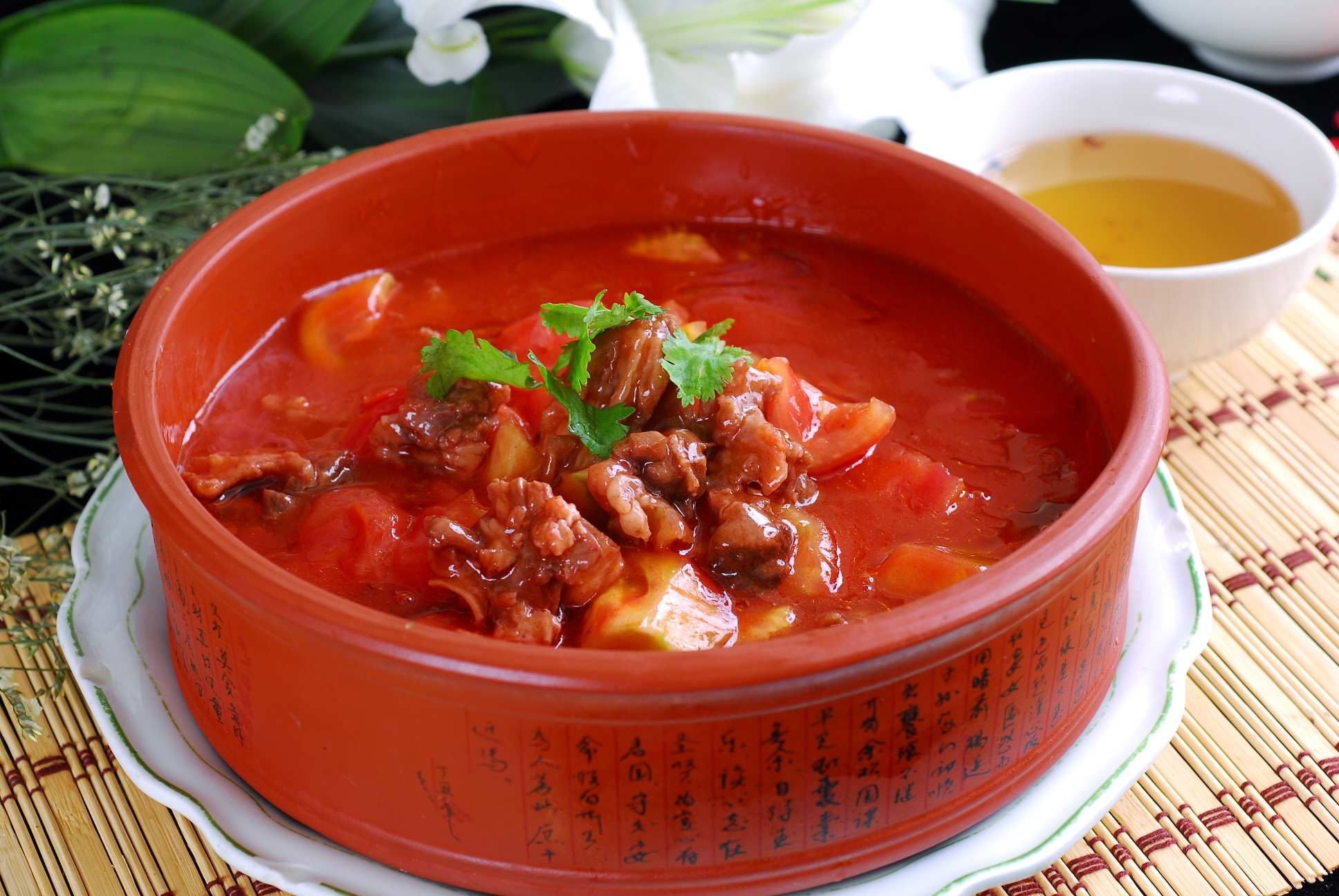 餐饮美食蕃茄烧牛腩高清图片