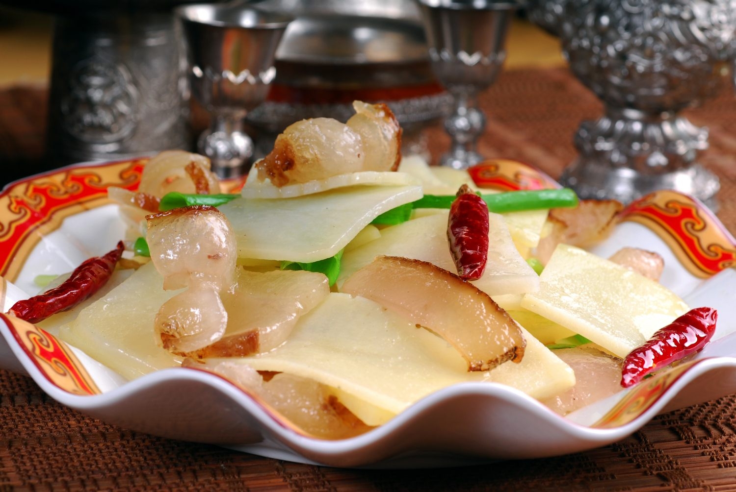 高清图片餐饮美食川菜腊肉炒土豆片高清图片404