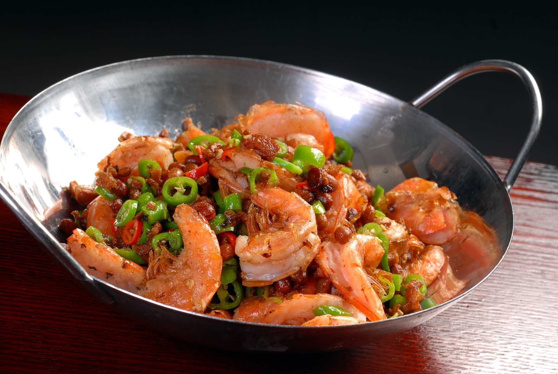 餐饮美食油爆虾尾宣传图片灯箱