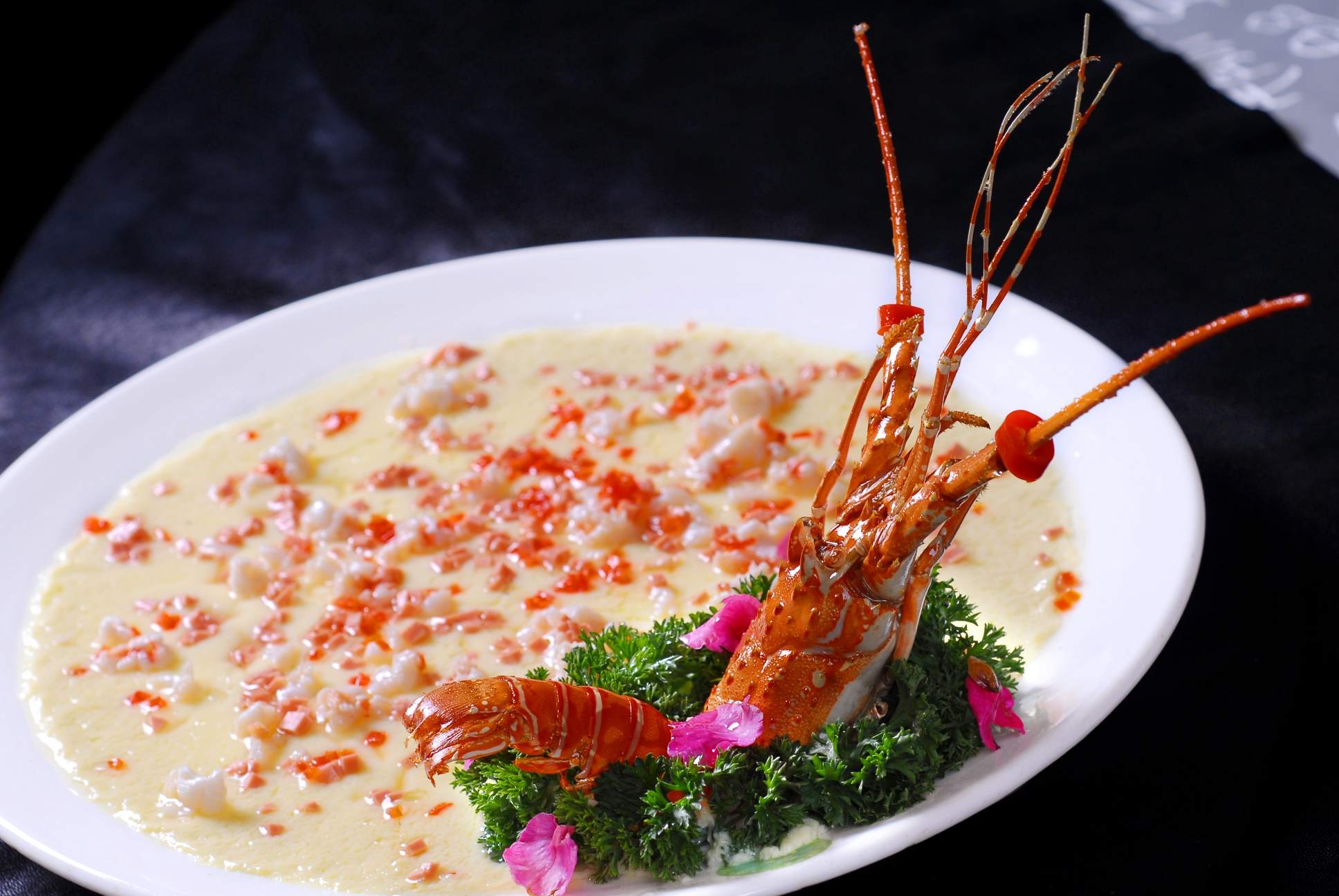 餐饮美食芙蓉龙虾仔宣传图片灯箱