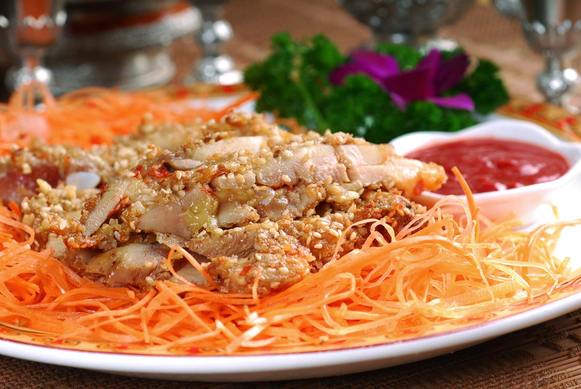 香辣鸡排高清图片