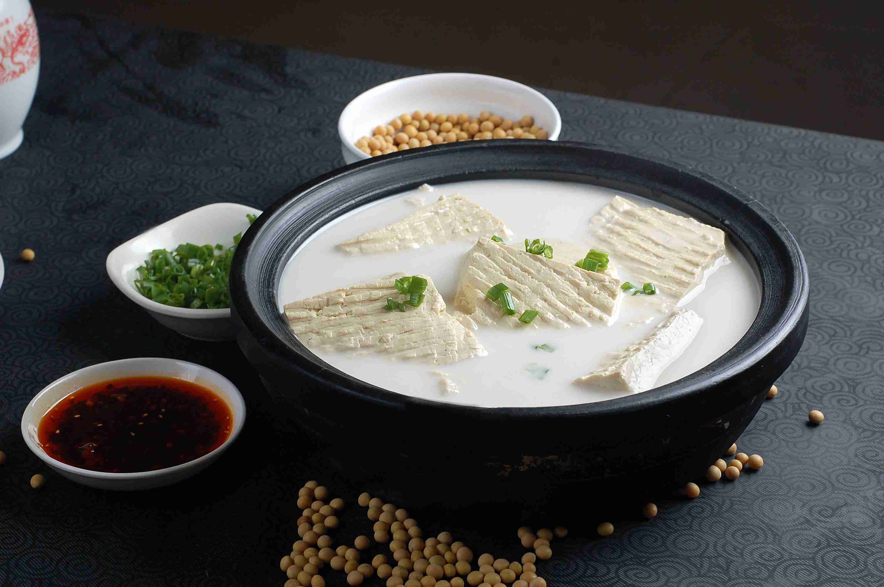 餐饮美食沾水豆花高清图片