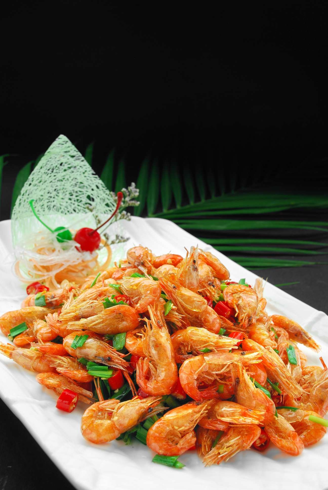 高清图片餐饮美食川菜韭菜炒小河虾高清图片