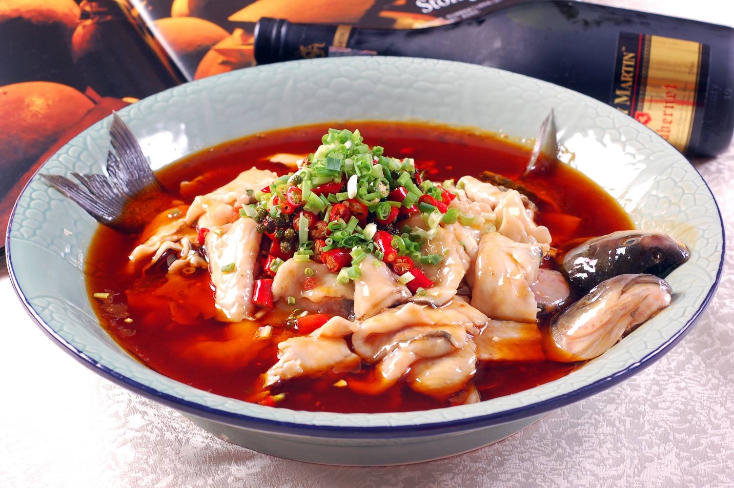 餐饮美食川椒片片鱼宣传图片灯箱