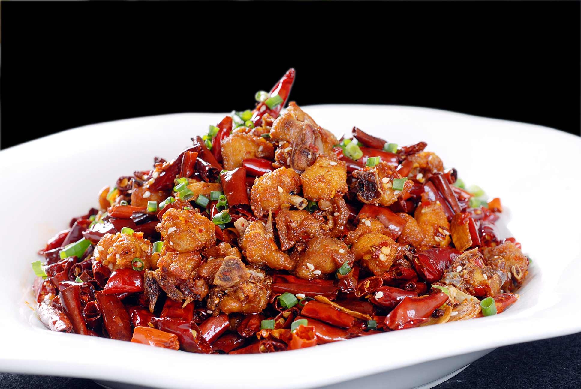 餐饮美食川菜辣籽鸡高清图片