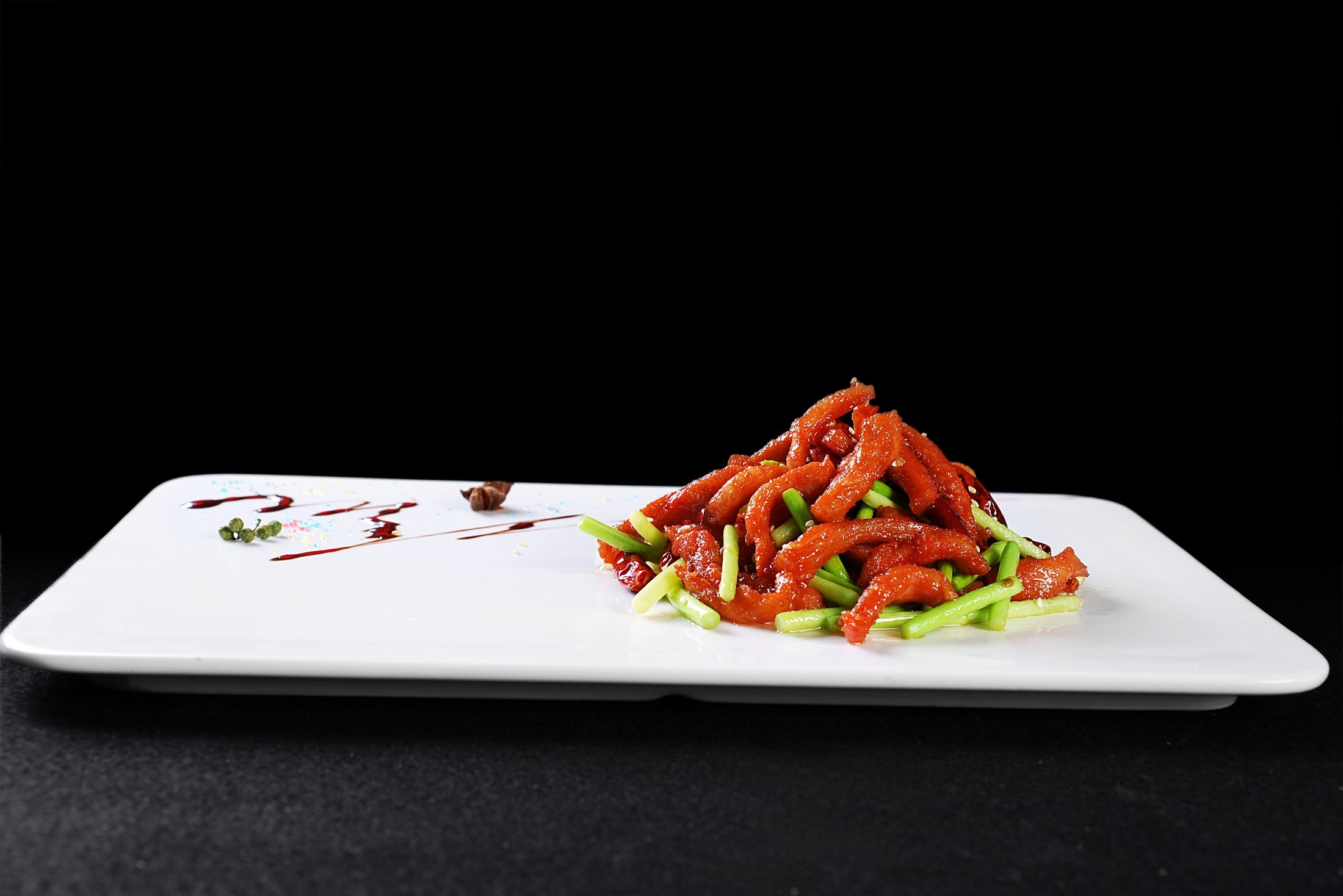 餐饮美食热川搓板松板肉高清图片