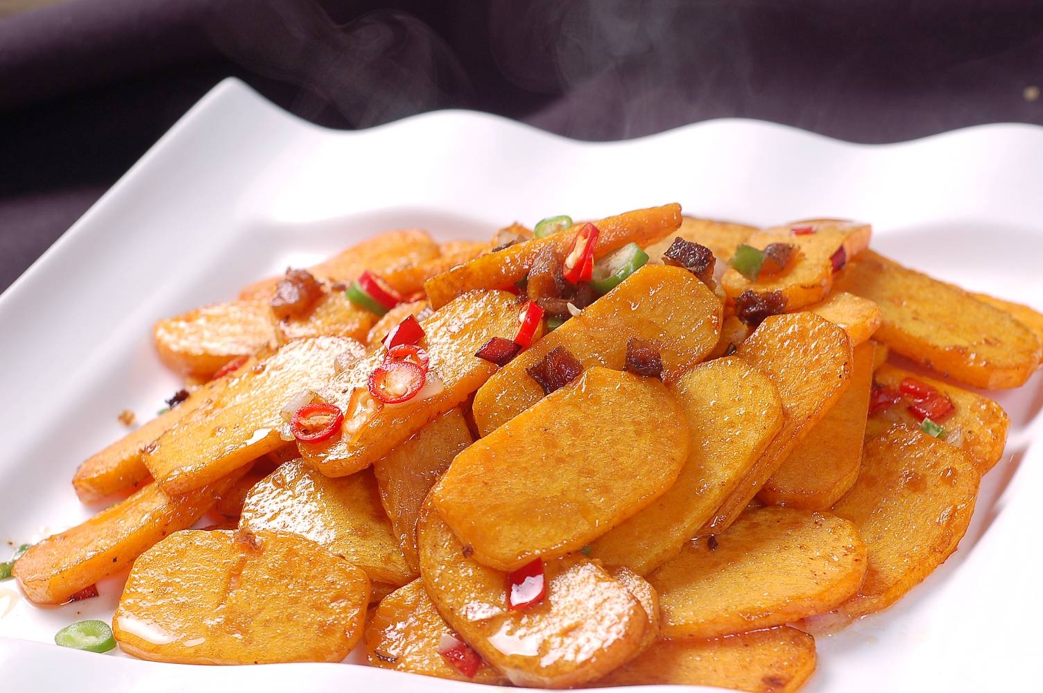 餐饮美食豉椒老南瓜高清图片