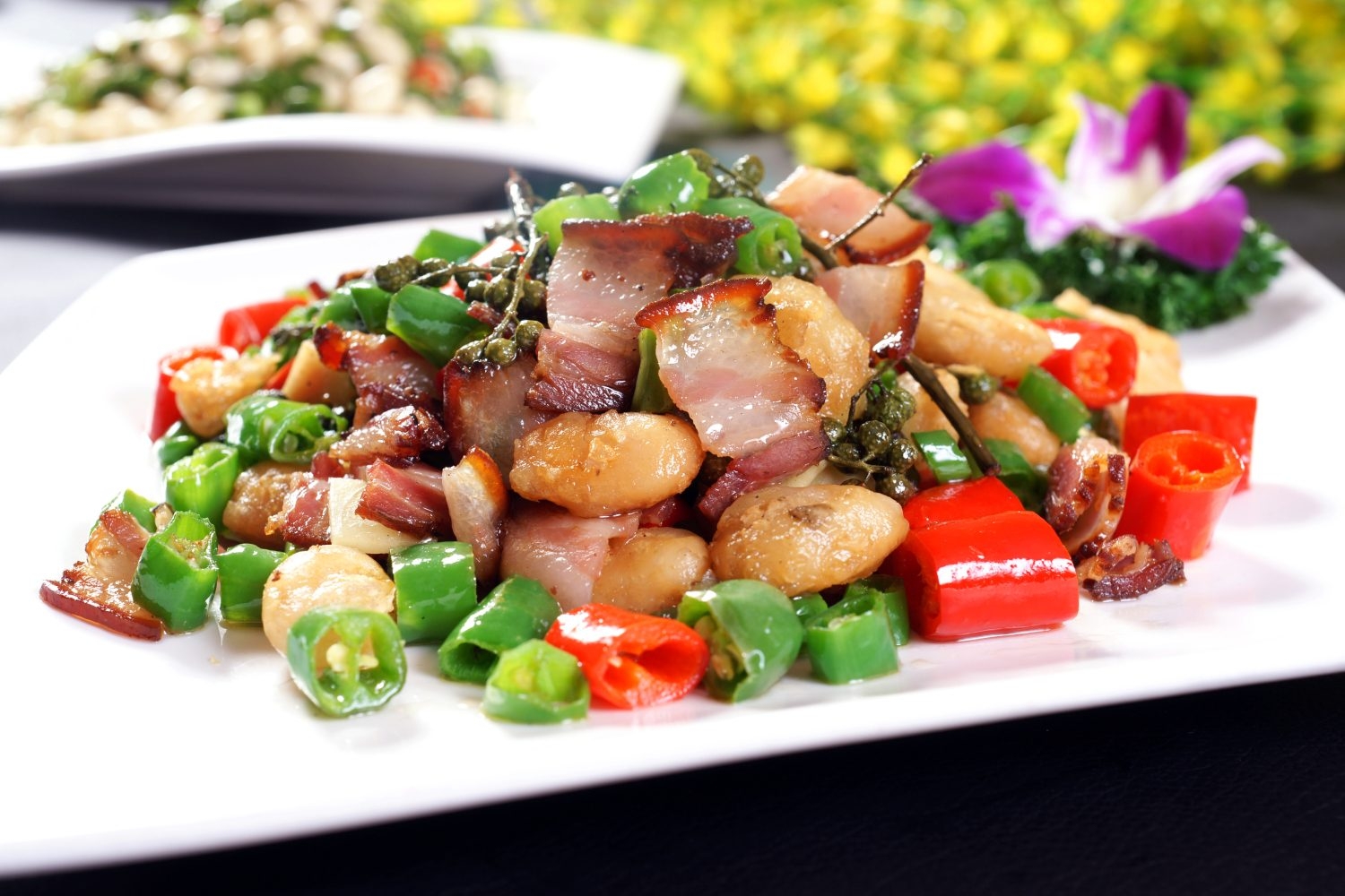 餐饮美食川菜腊味雪豆高清图片427