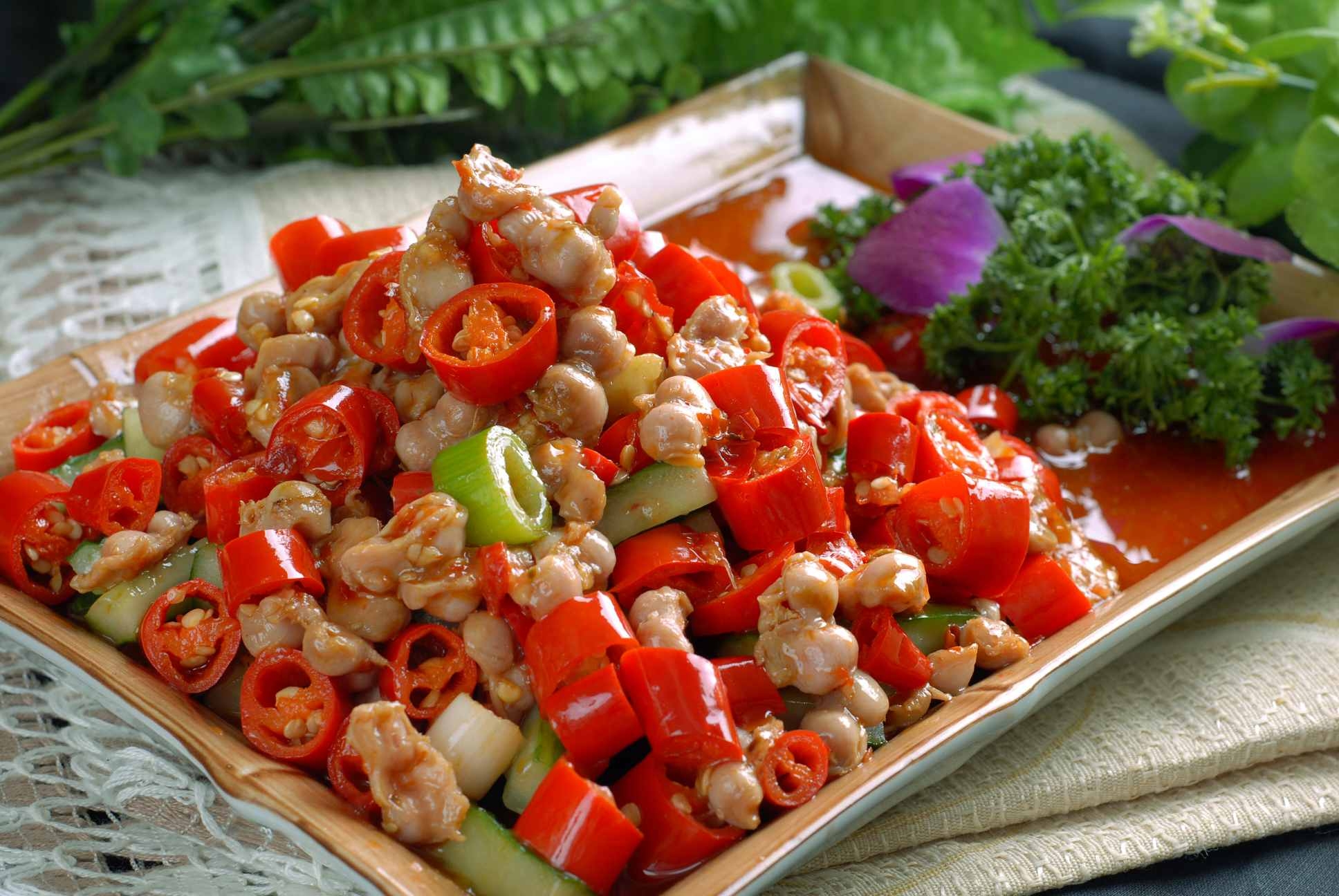 餐饮美食川菜剁椒童子君高清图片