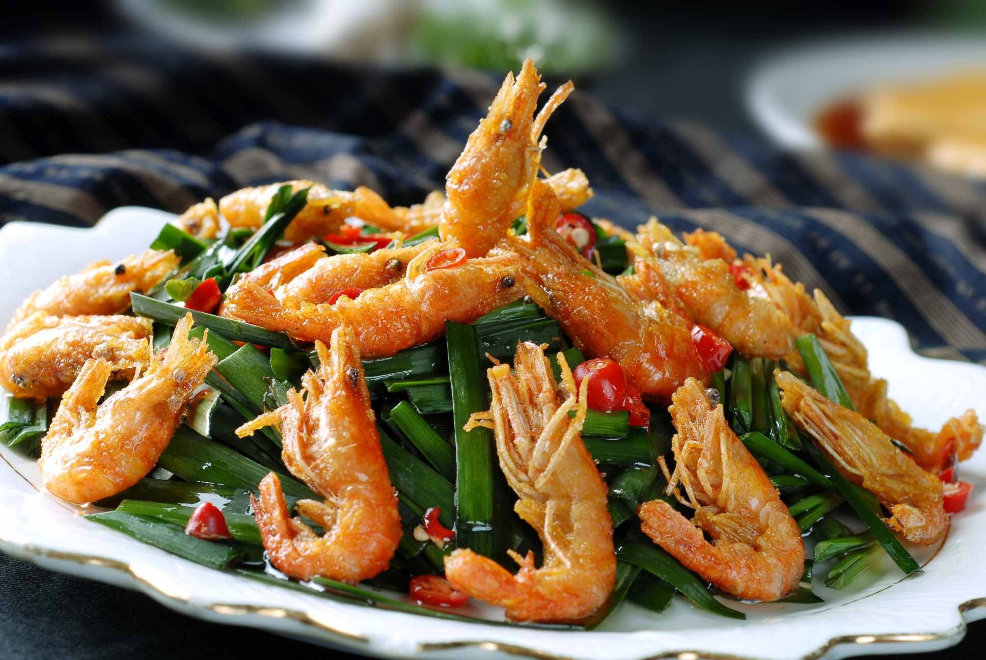 高清图片餐饮美食川菜韭香小河虾高清图片(1)