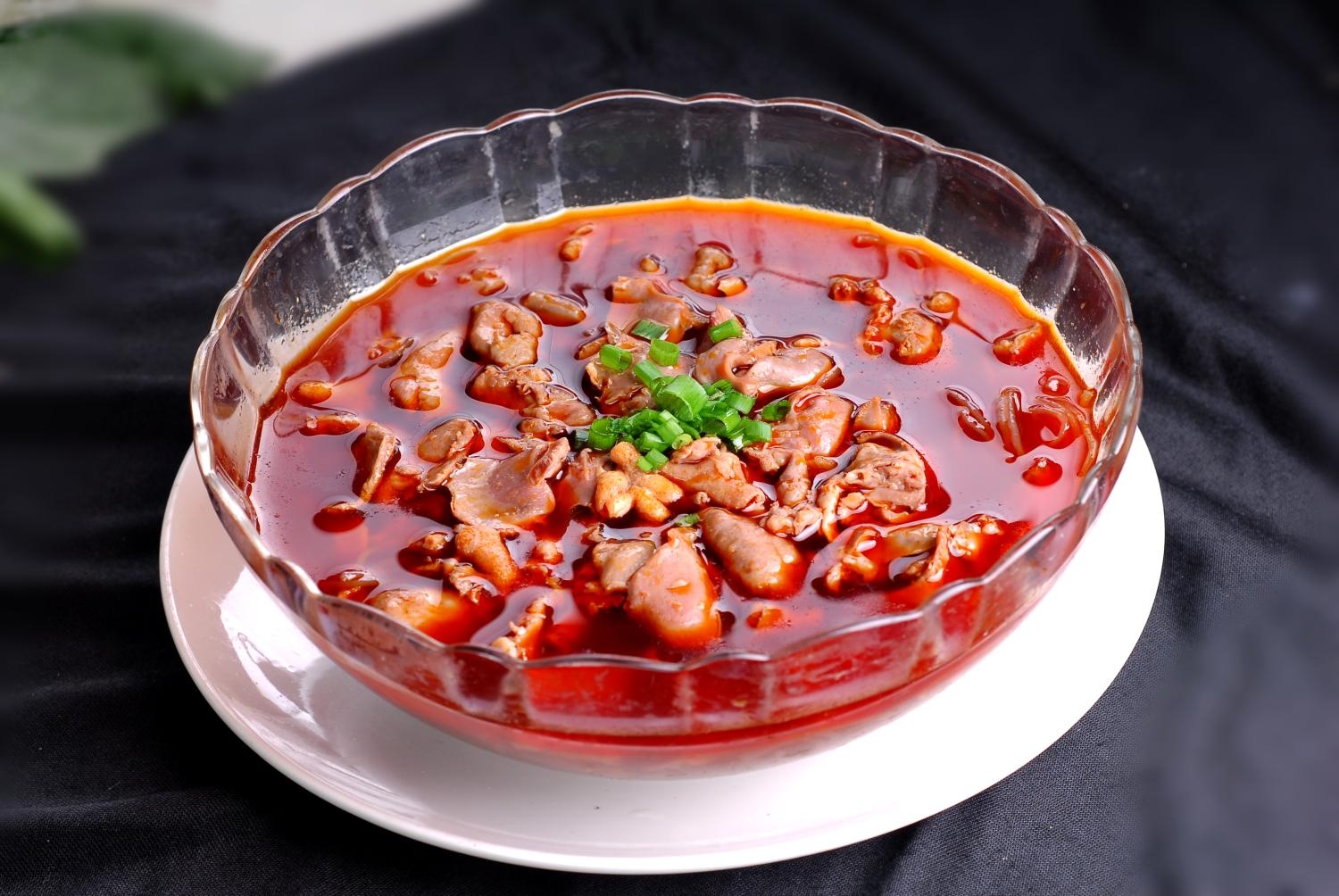 餐饮美食热菜苕粉鸡杂高清图片