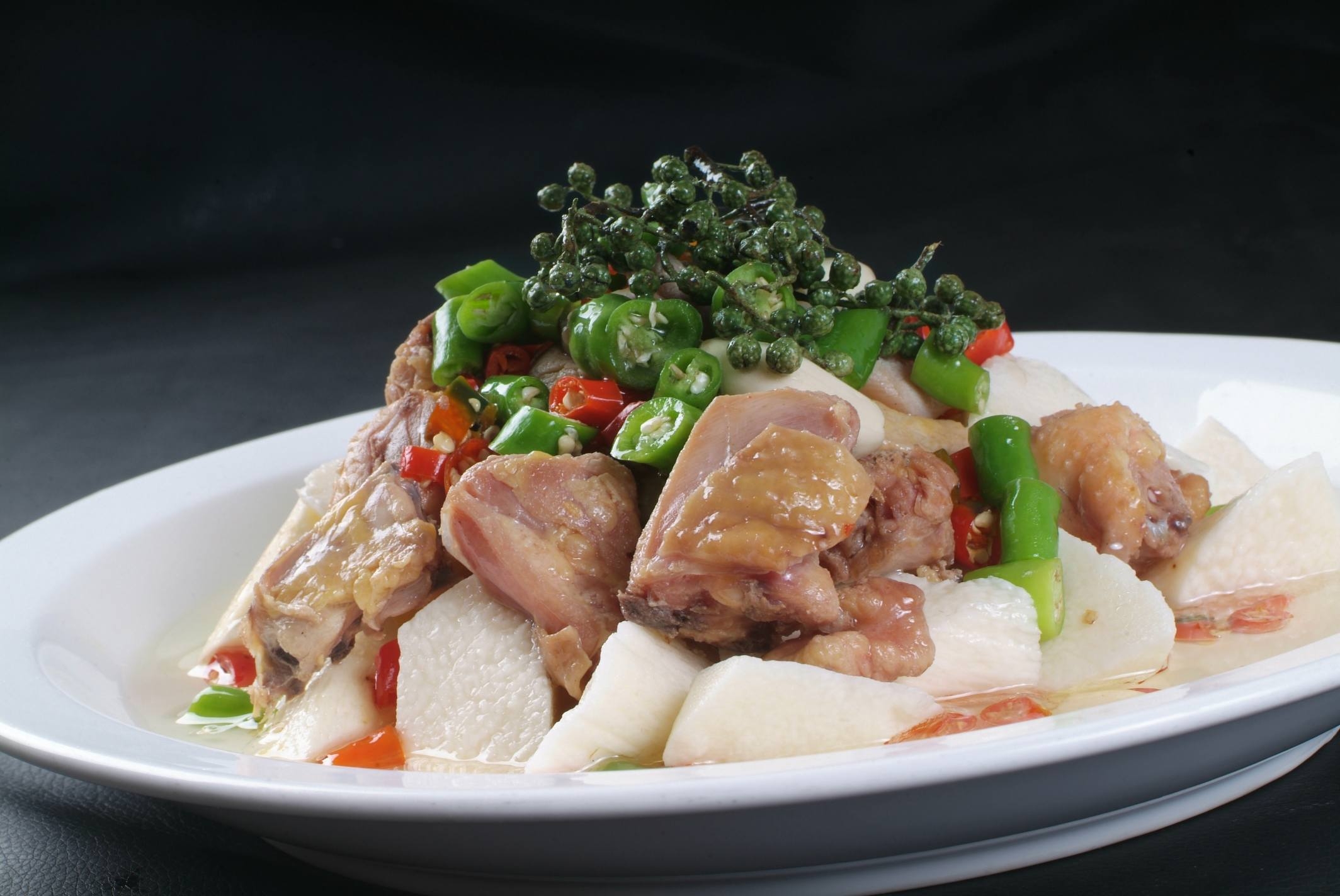 餐饮美食川菜山药烧鸡1高清图片739