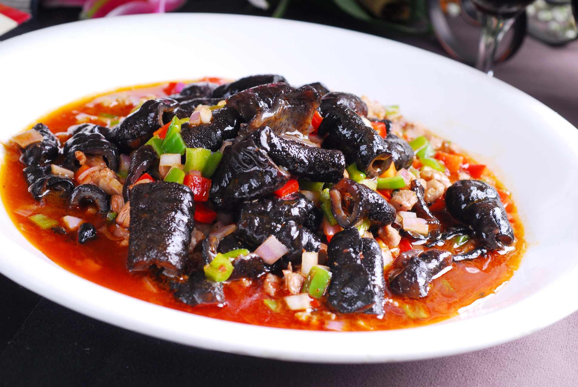 餐饮美食川菜家常辽参高清图片