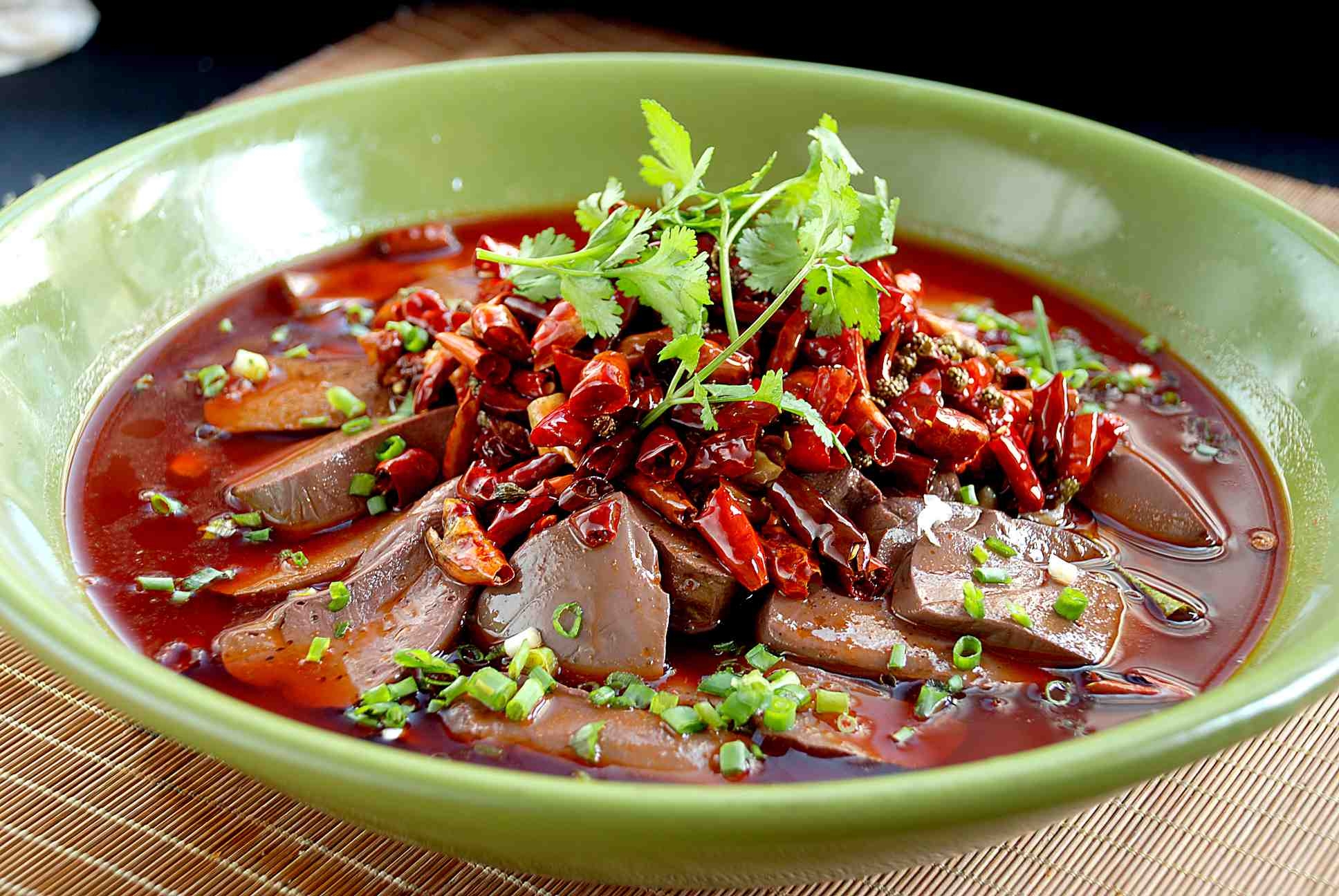 餐饮美食川菜毛血旺高清图片