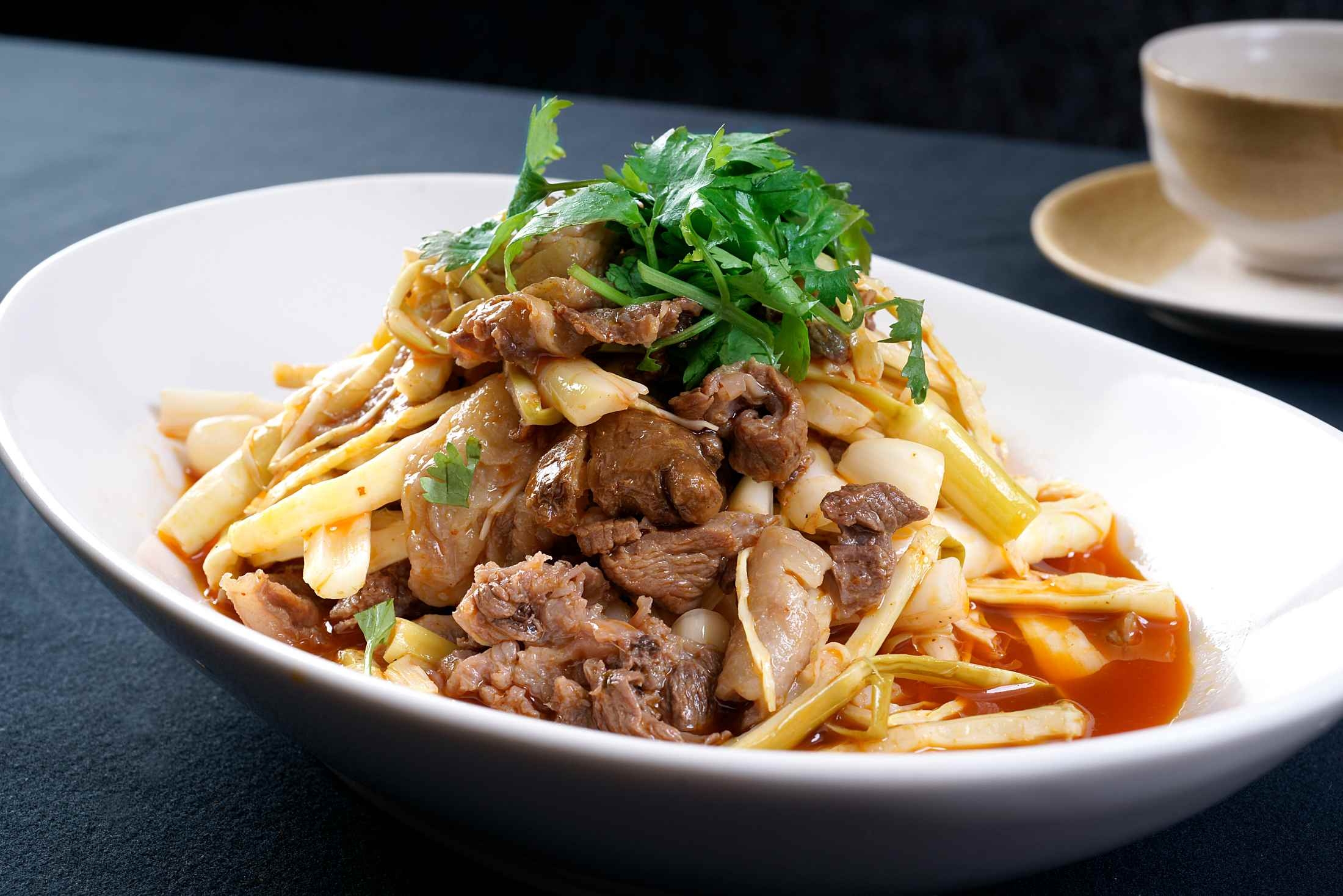 高清图片餐饮美食川菜龙须笋牛肉高清图片