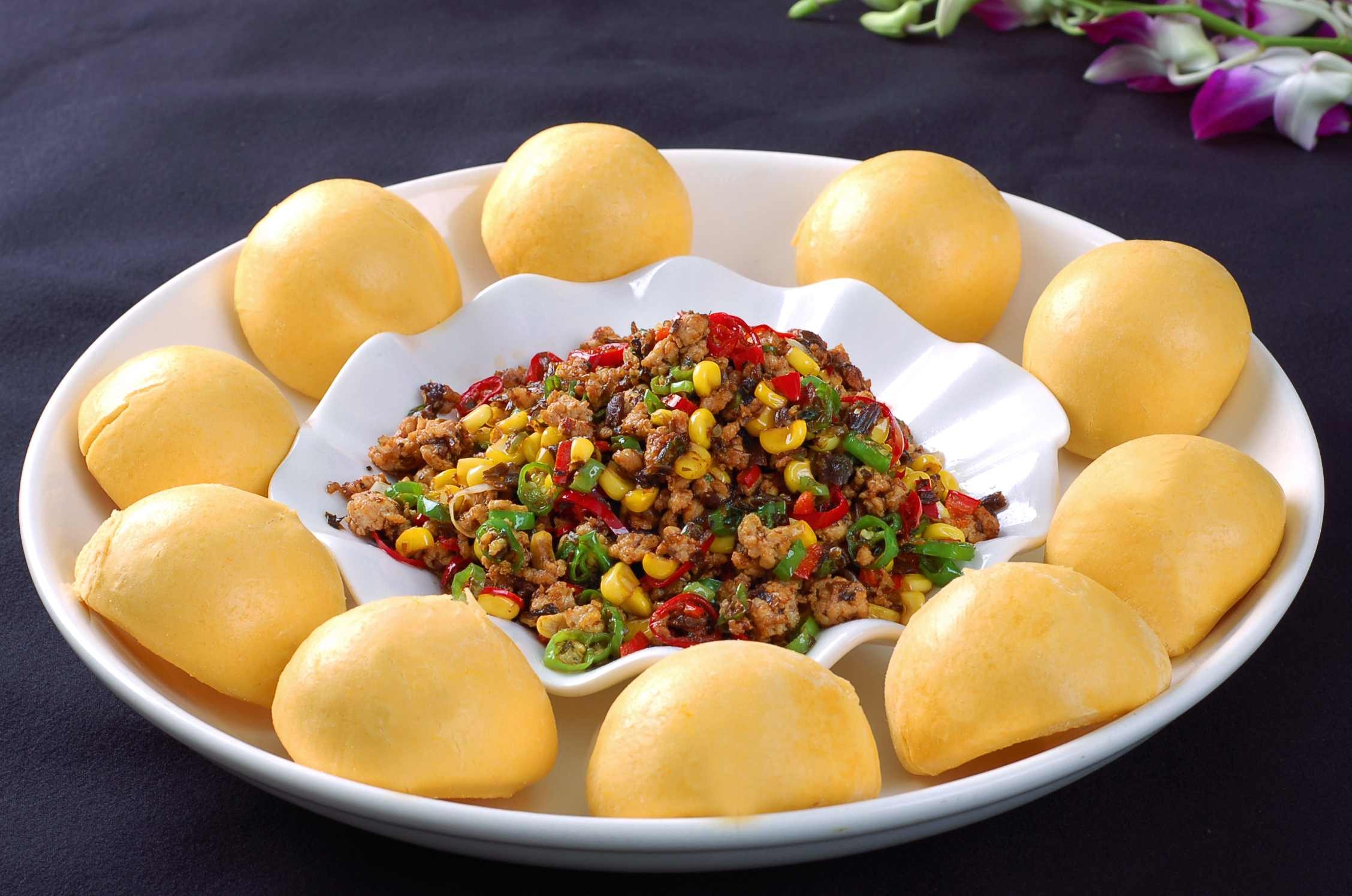 餐饮美食粗粮窝窝头宣传图片灯箱