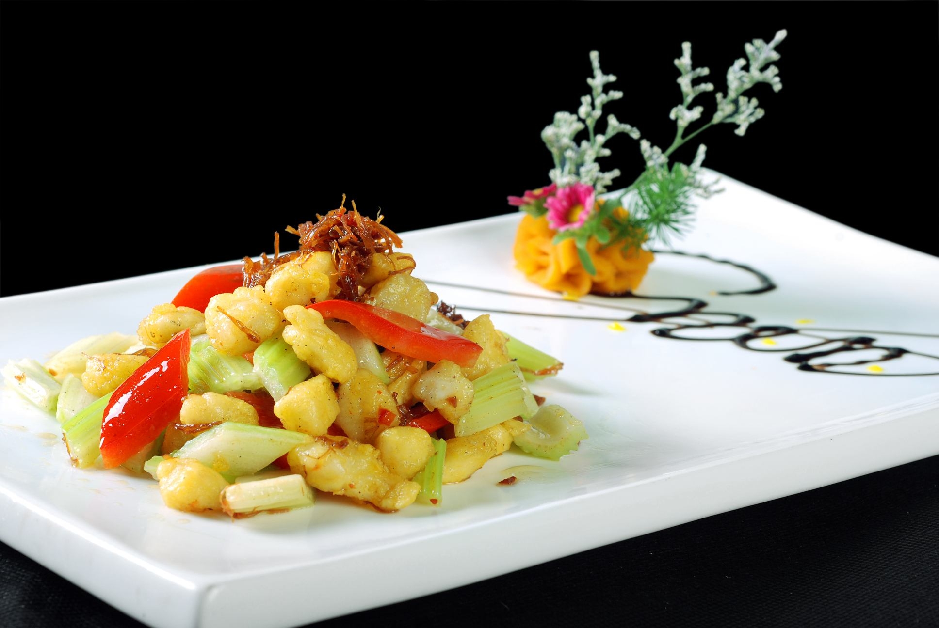 高清图片餐饮美食川菜酱爆鲜贝高清图片