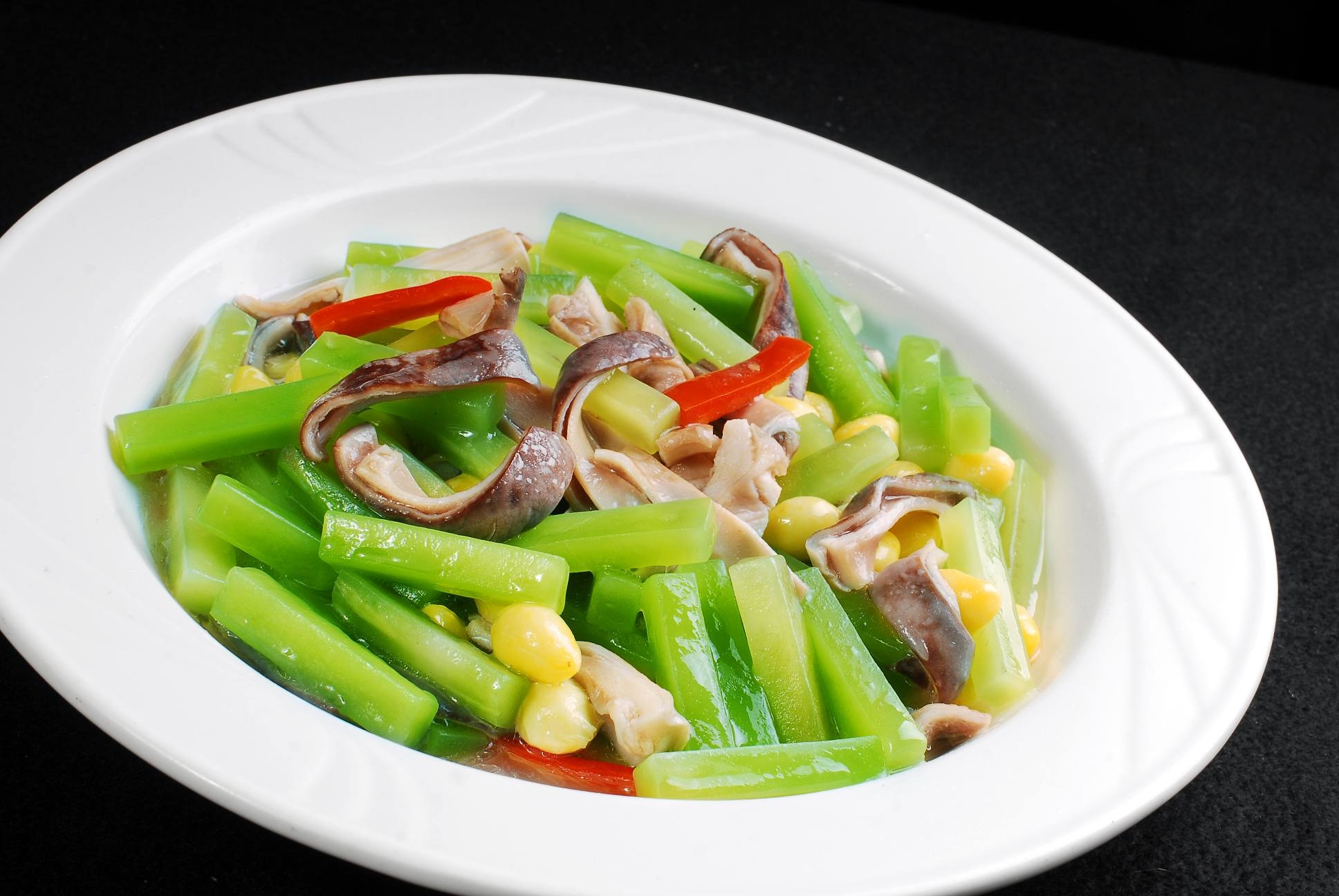 餐饮美食川菜白果烩肚条高清图片9