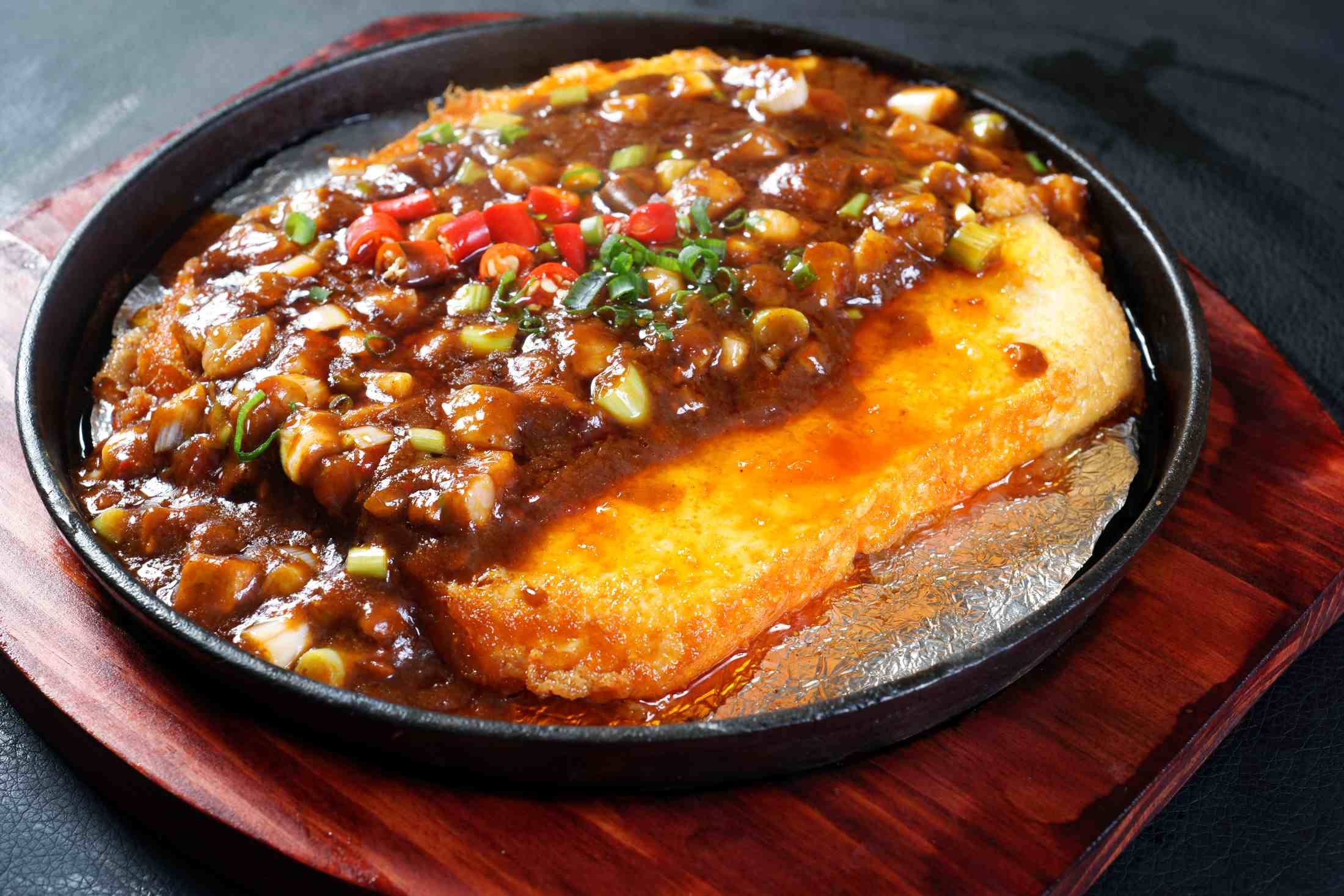 餐饮美食酱扒蛋豆腐宣传图片灯箱