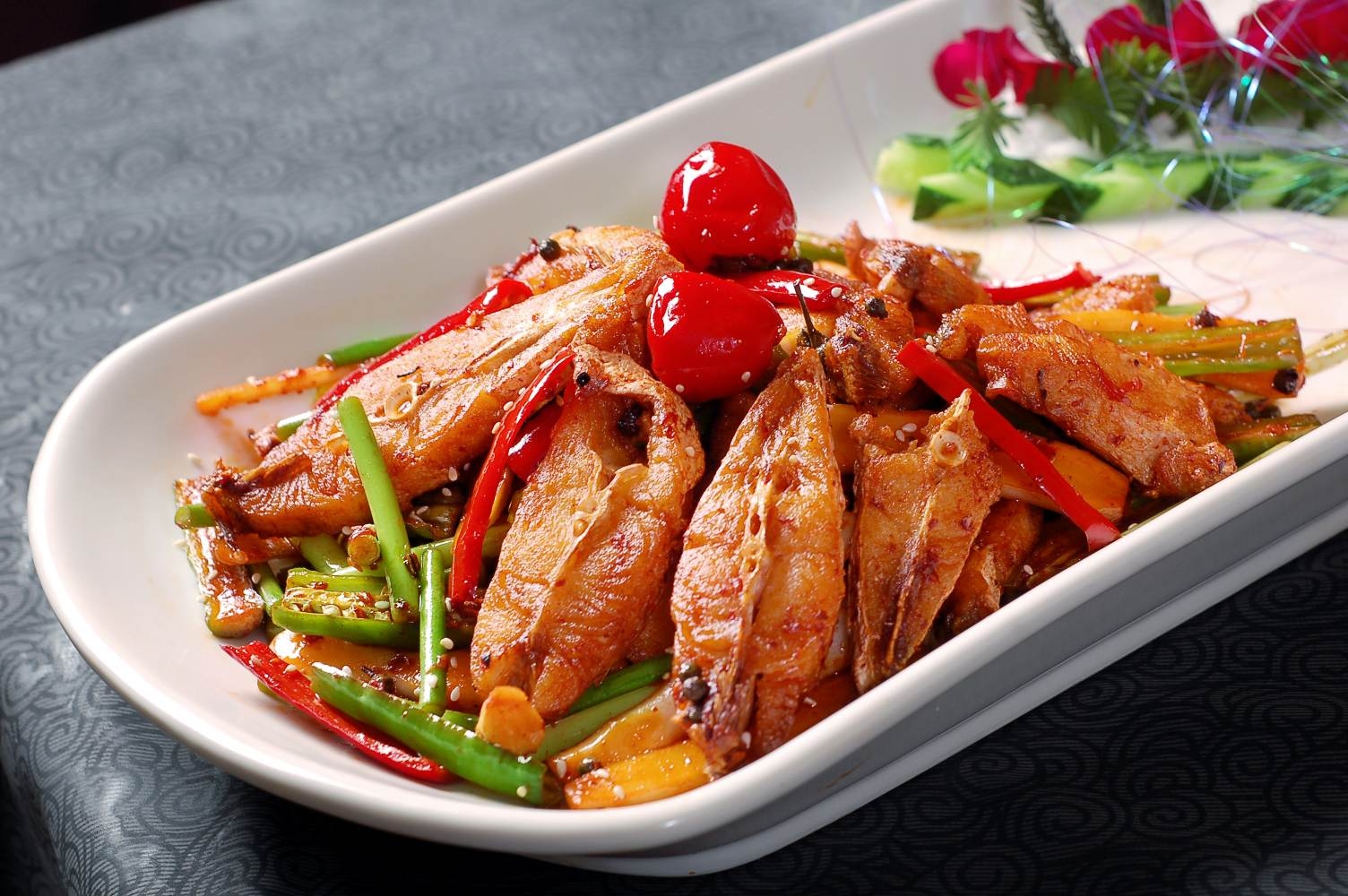 餐饮美食馋嘴耗儿鱼宣传图片灯箱