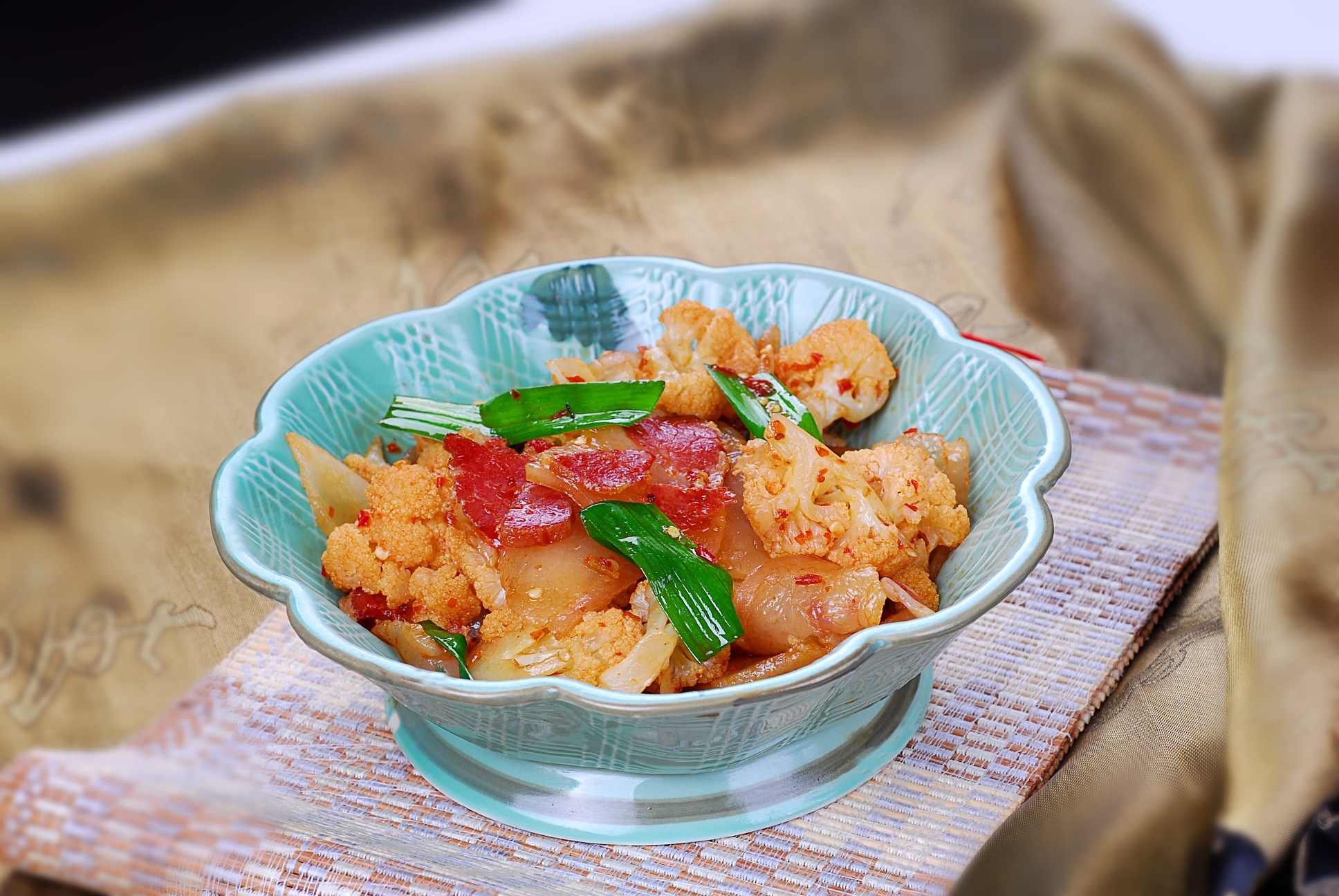 餐饮美食花菜炒风肉宣传图片灯箱
