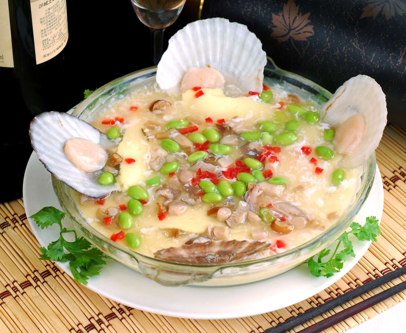 餐饮美食美味折烩扇贝高清图片