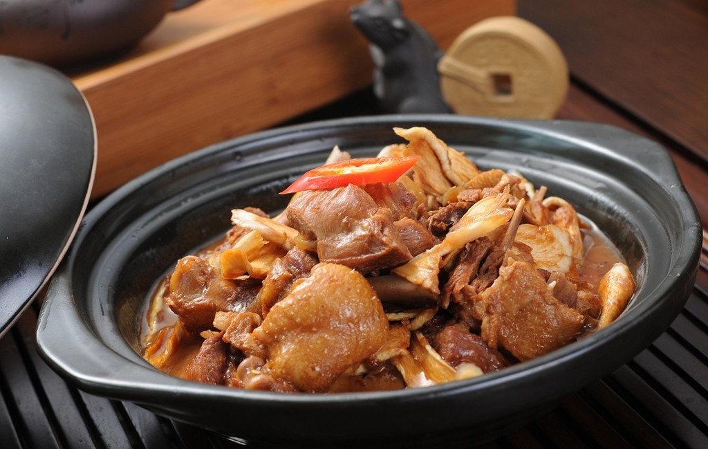 餐饮美食鸭茭白干烤风干鸭宣传图片灯箱