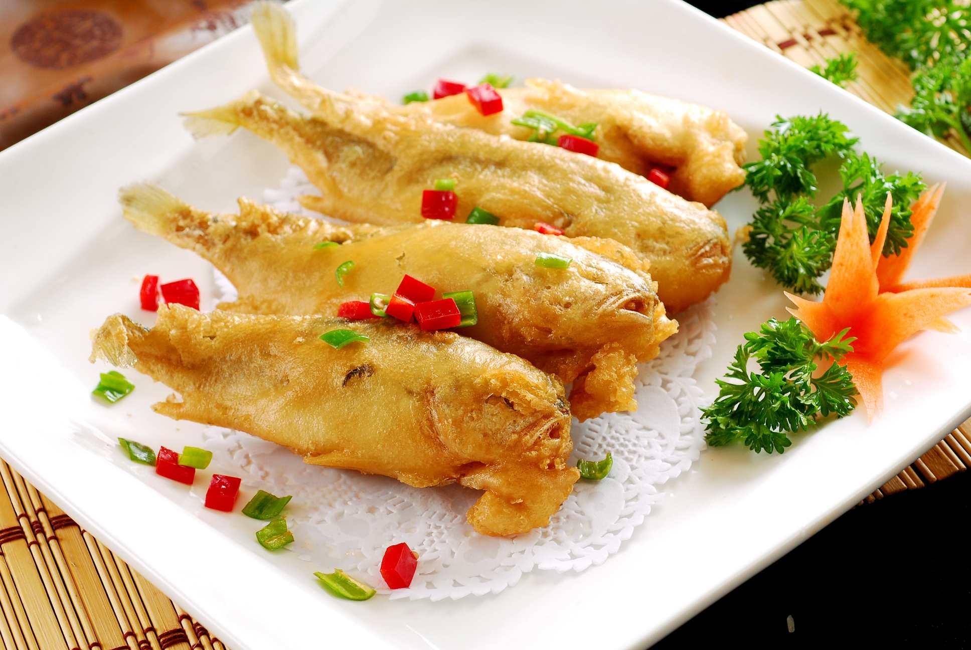 高清图片餐饮美食川菜脆皮小黄鱼高清图片