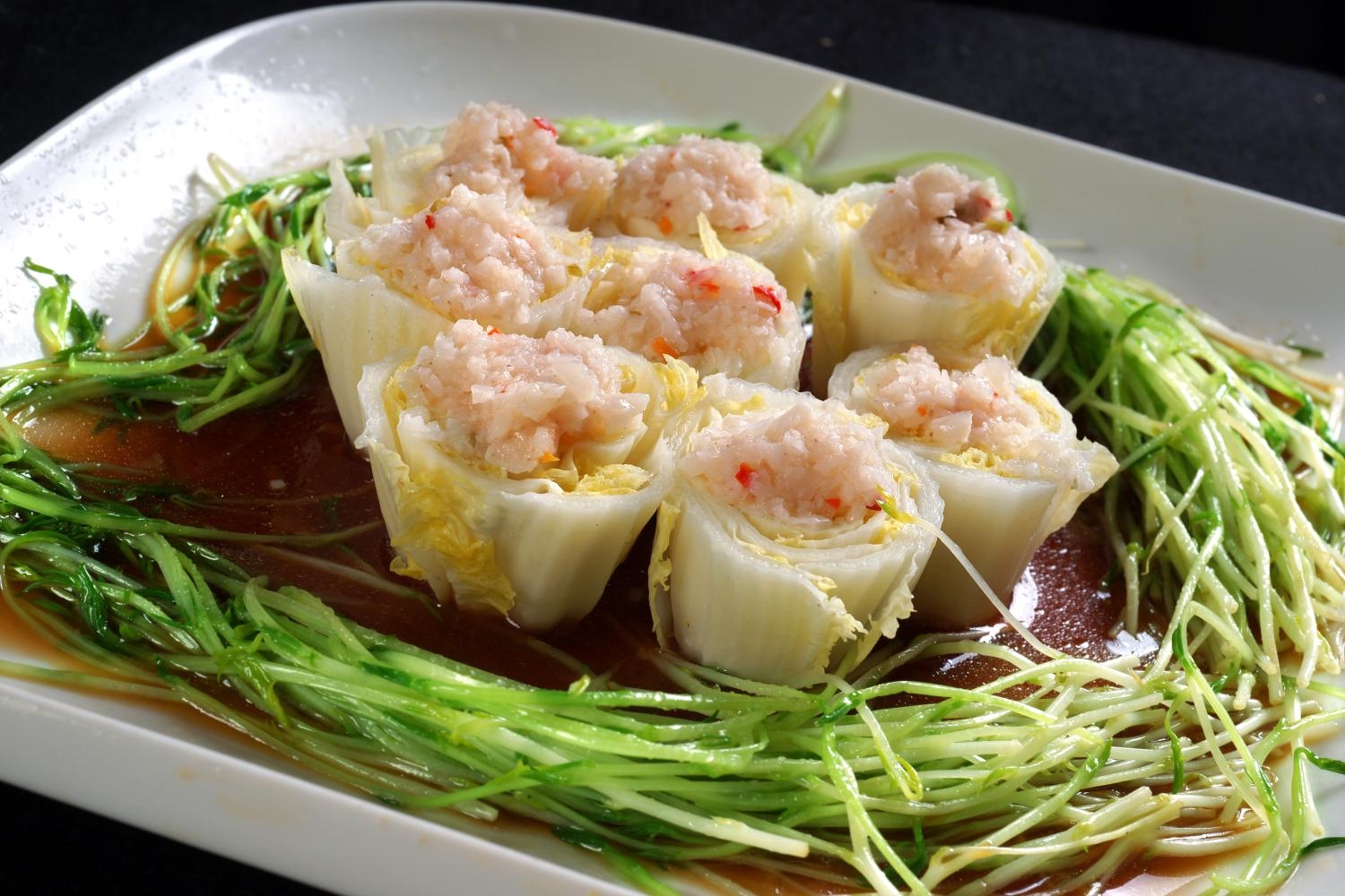 热蒜香娃娃菜高清图片