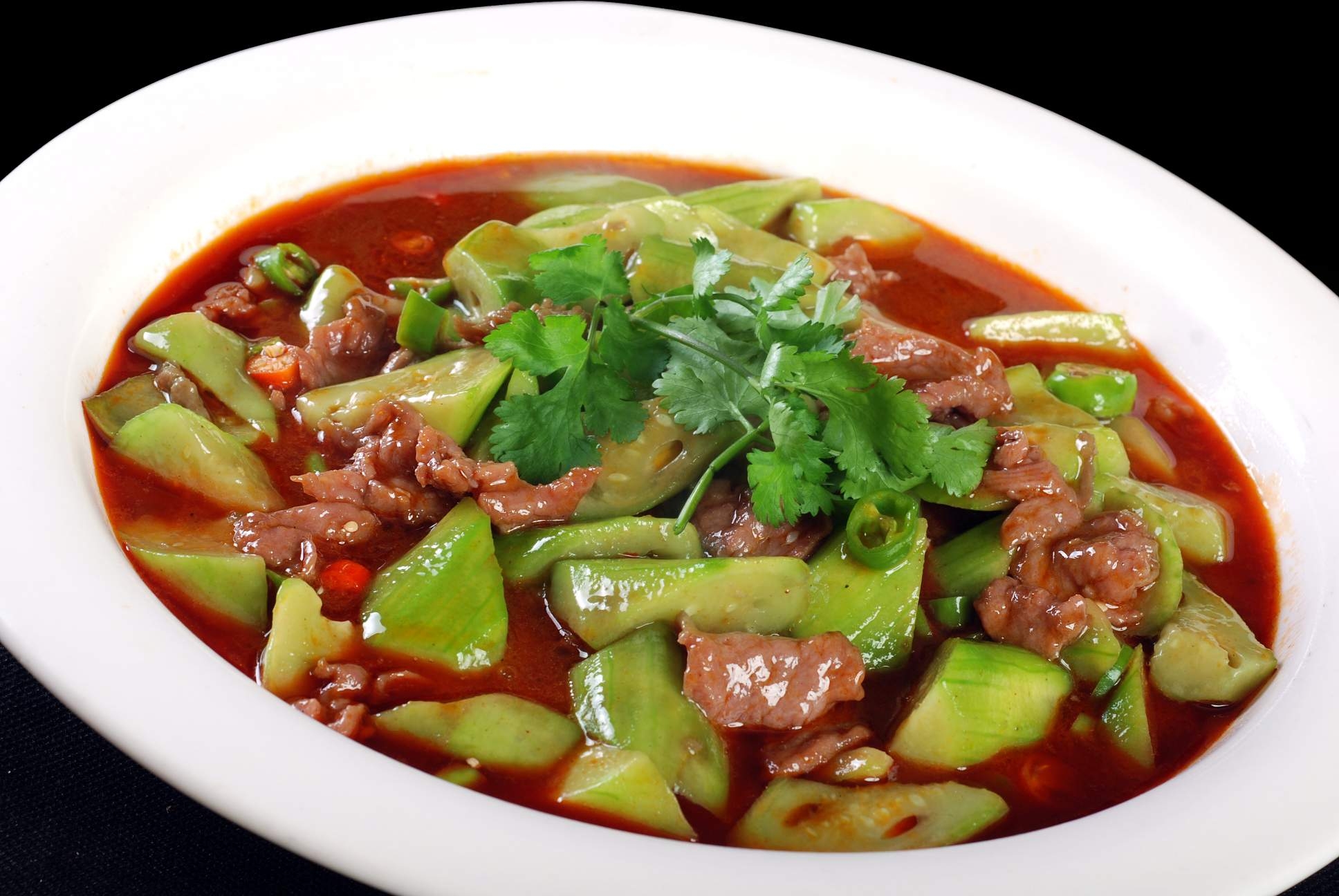 餐饮美食丝瓜牛柳宣传图片灯箱