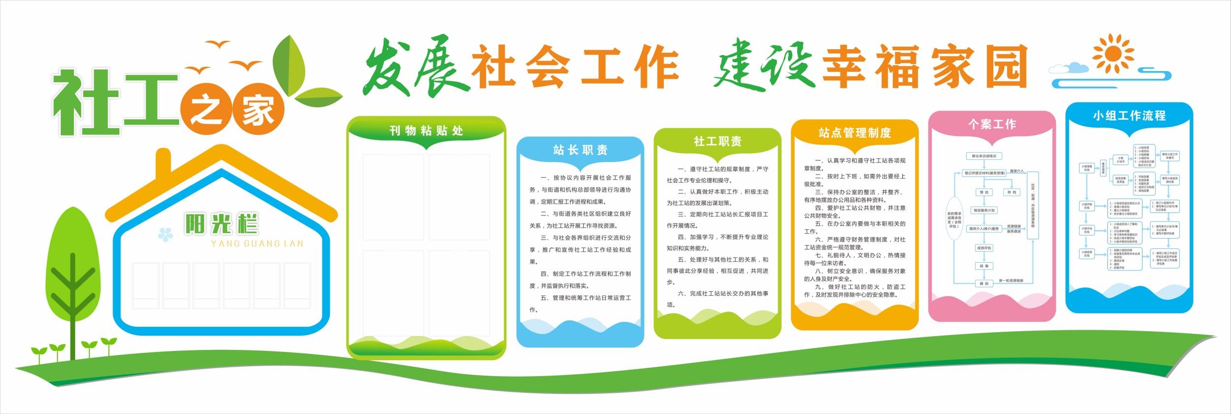 民政办社工站之家文化墙