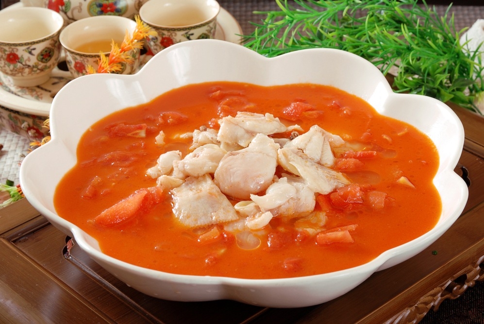 餐饮美食番茄黄沙高清图片