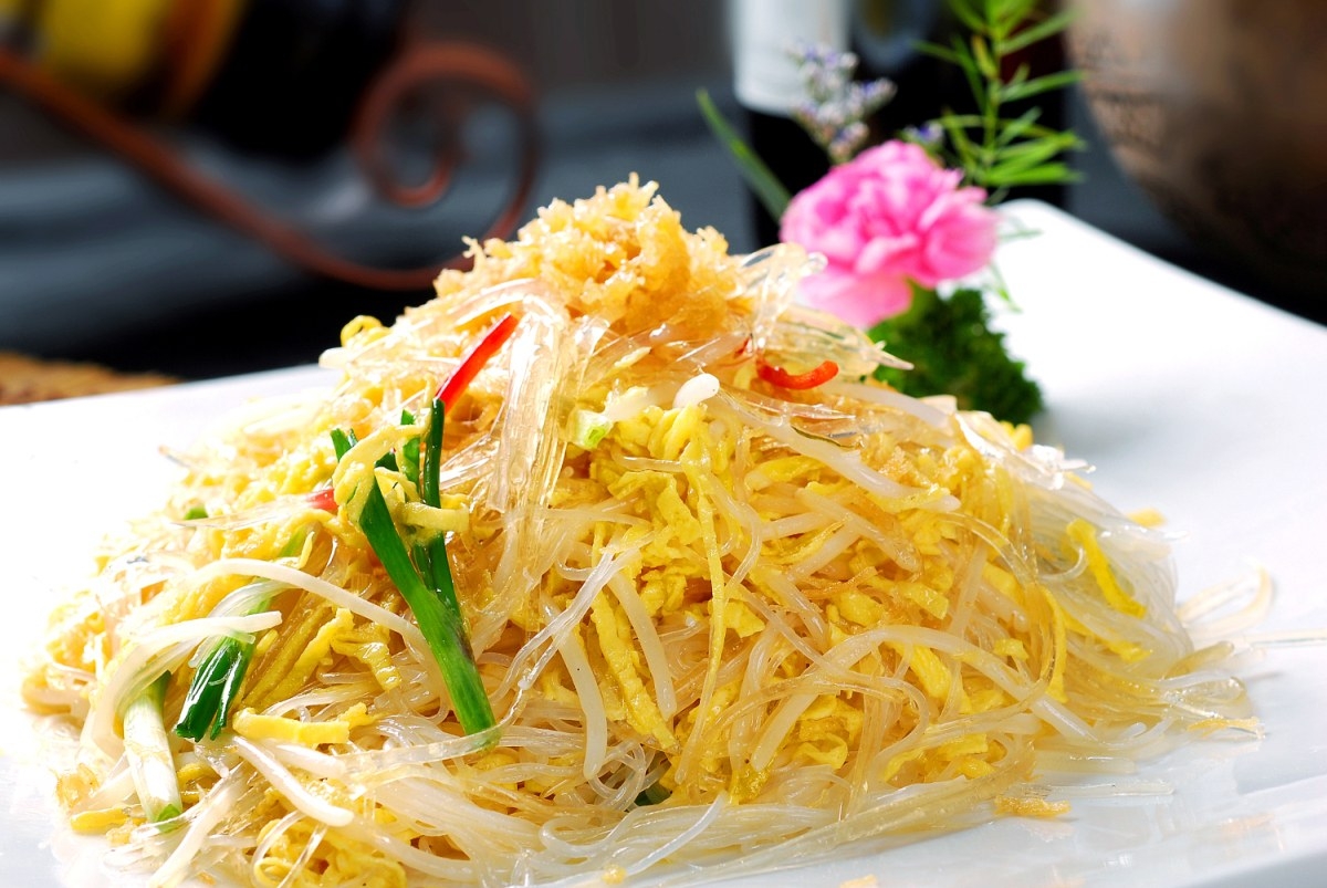 餐饮美食桂花干捞翅高清图片