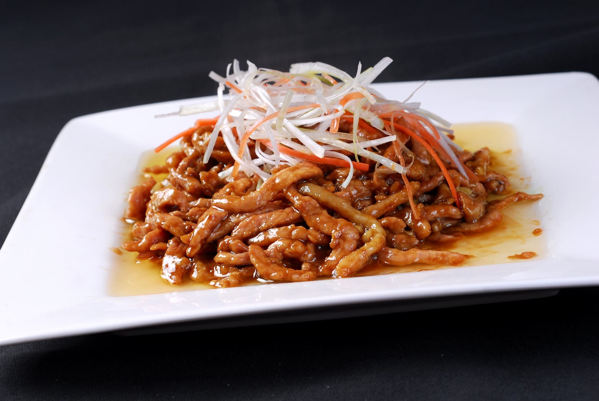 餐饮美食酱肉丝宣传图片灯箱