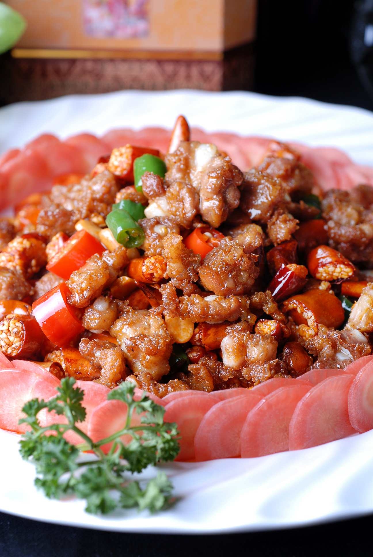 高清图片餐饮美食川菜小炒脆椒丁丁骨高清图片