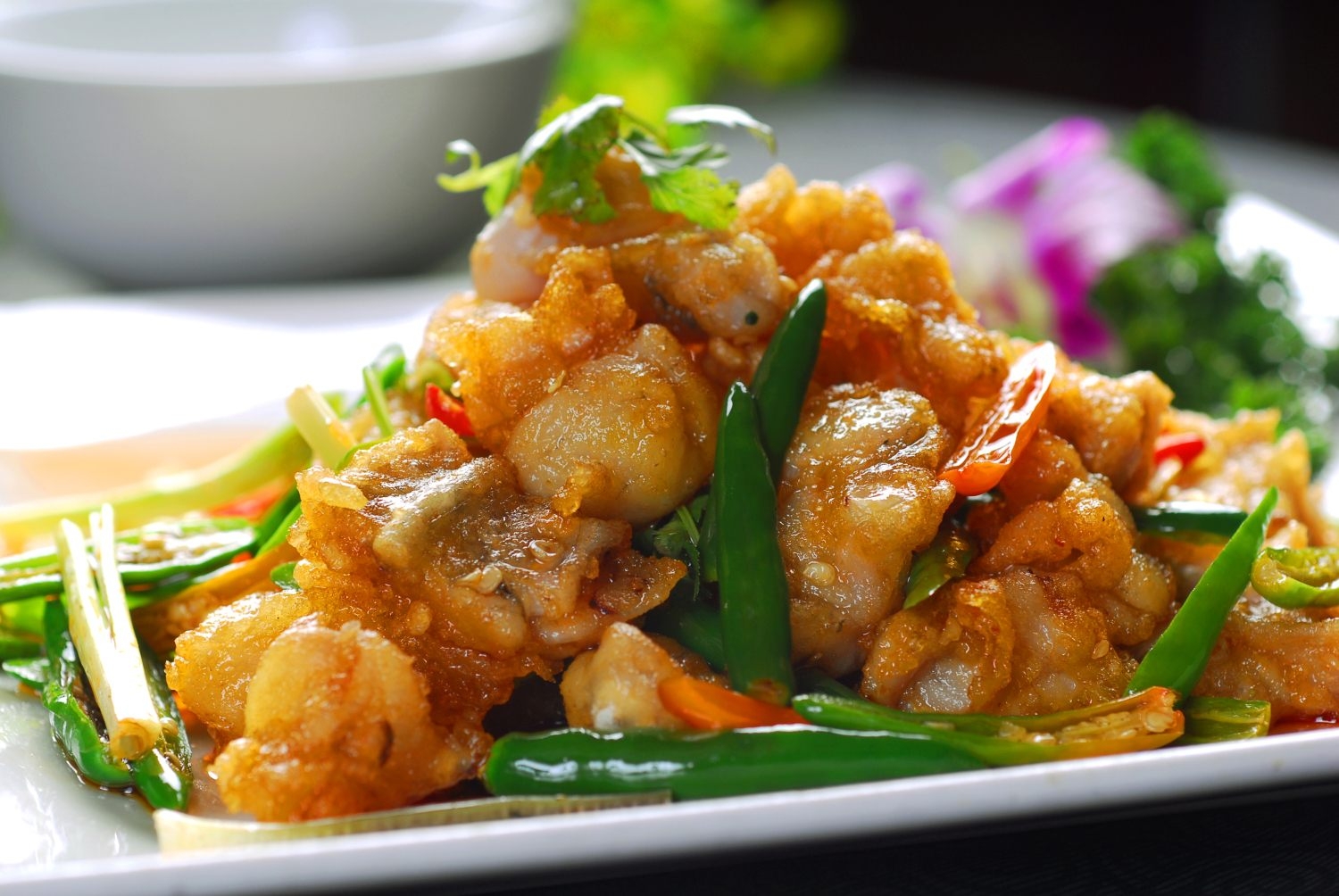 餐饮美食热蛙米椒牛蛙宣传图片灯箱