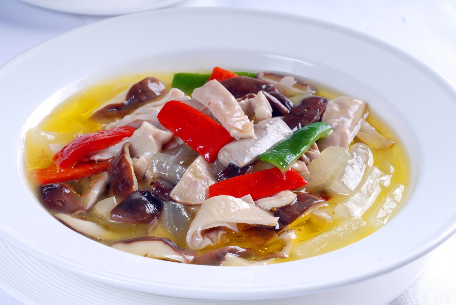 餐饮美食芦荟香菇烧肚条高清图片