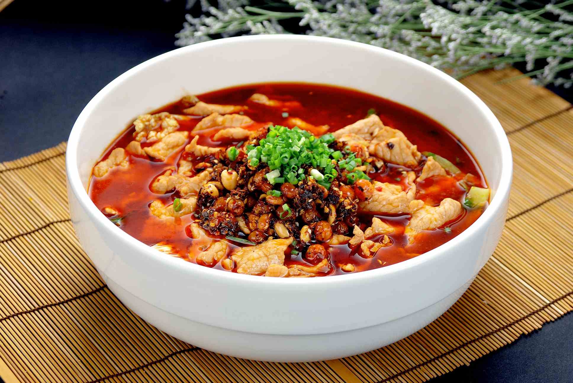 餐饮美食水煮肉片高清图片