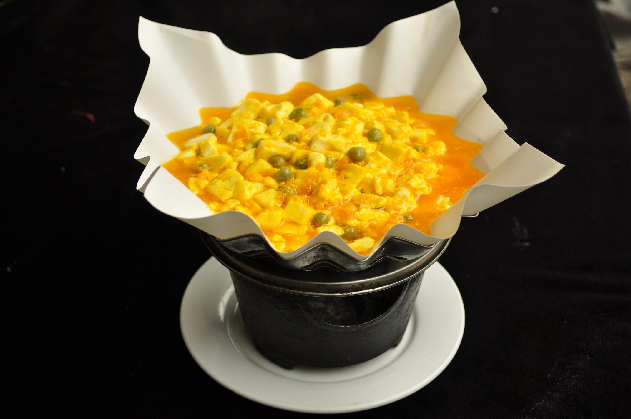 高清图片餐饮美食川菜素豆腐蟹黄豆花高清图片